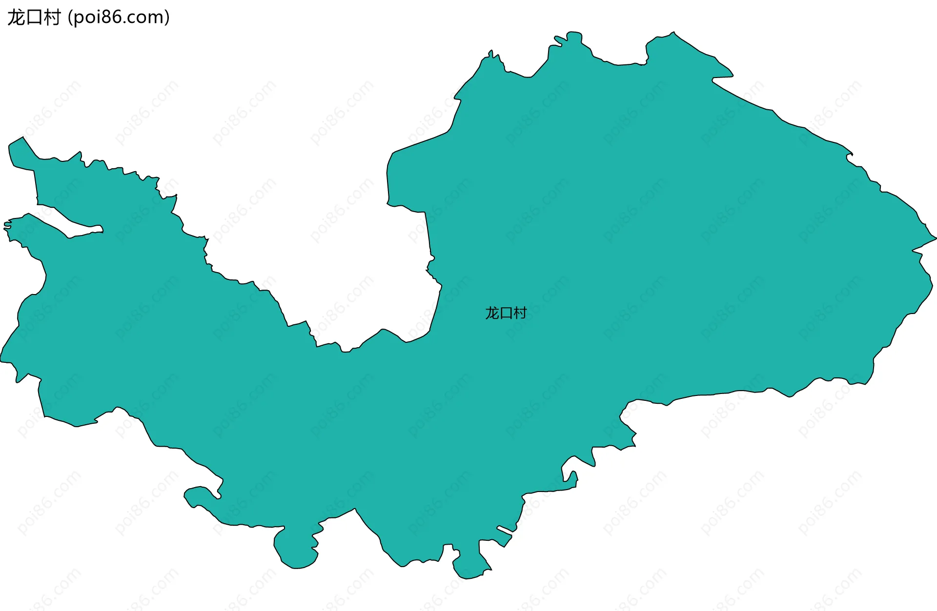 龙口村边界地图