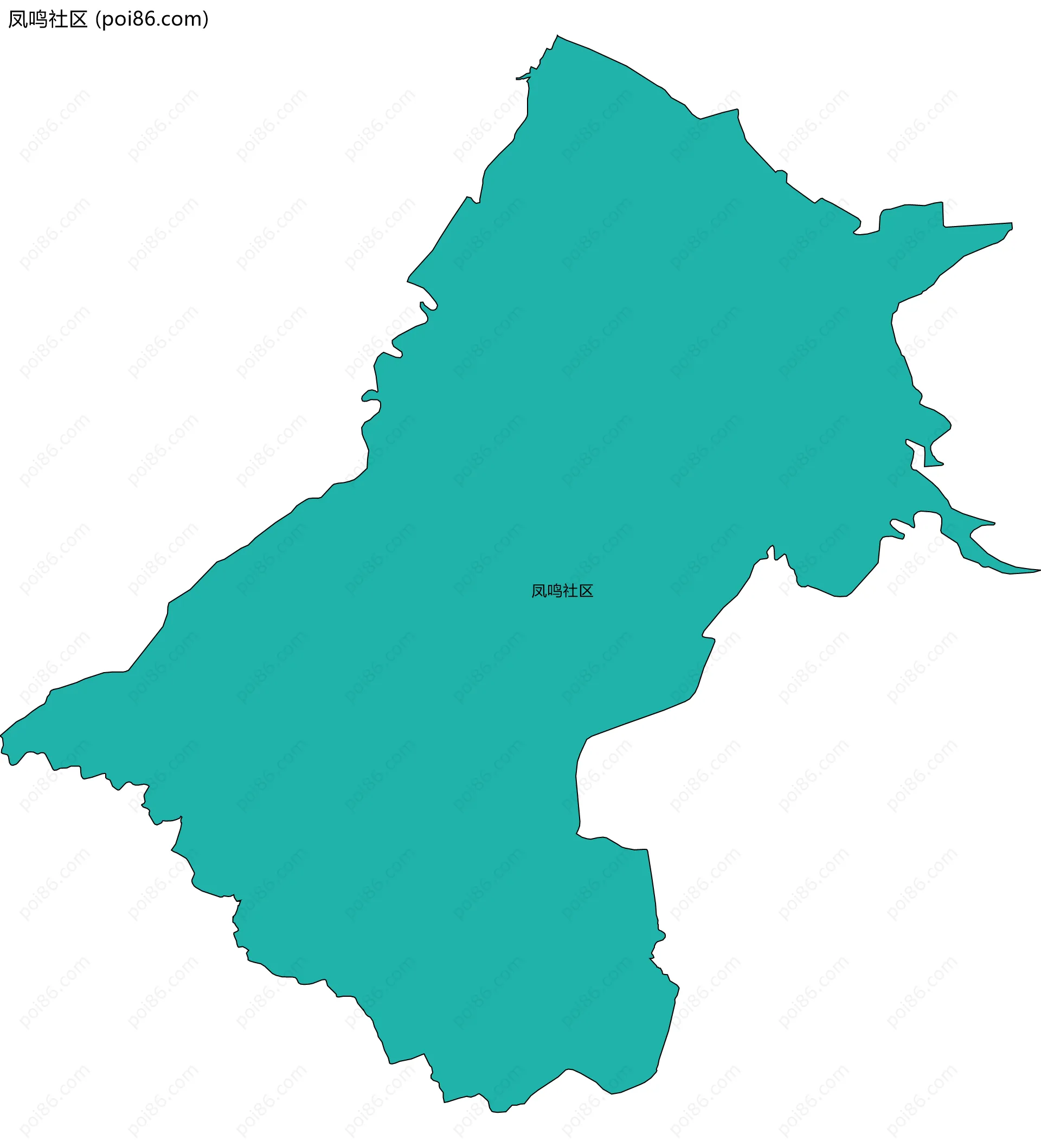 凤鸣社区边界地图