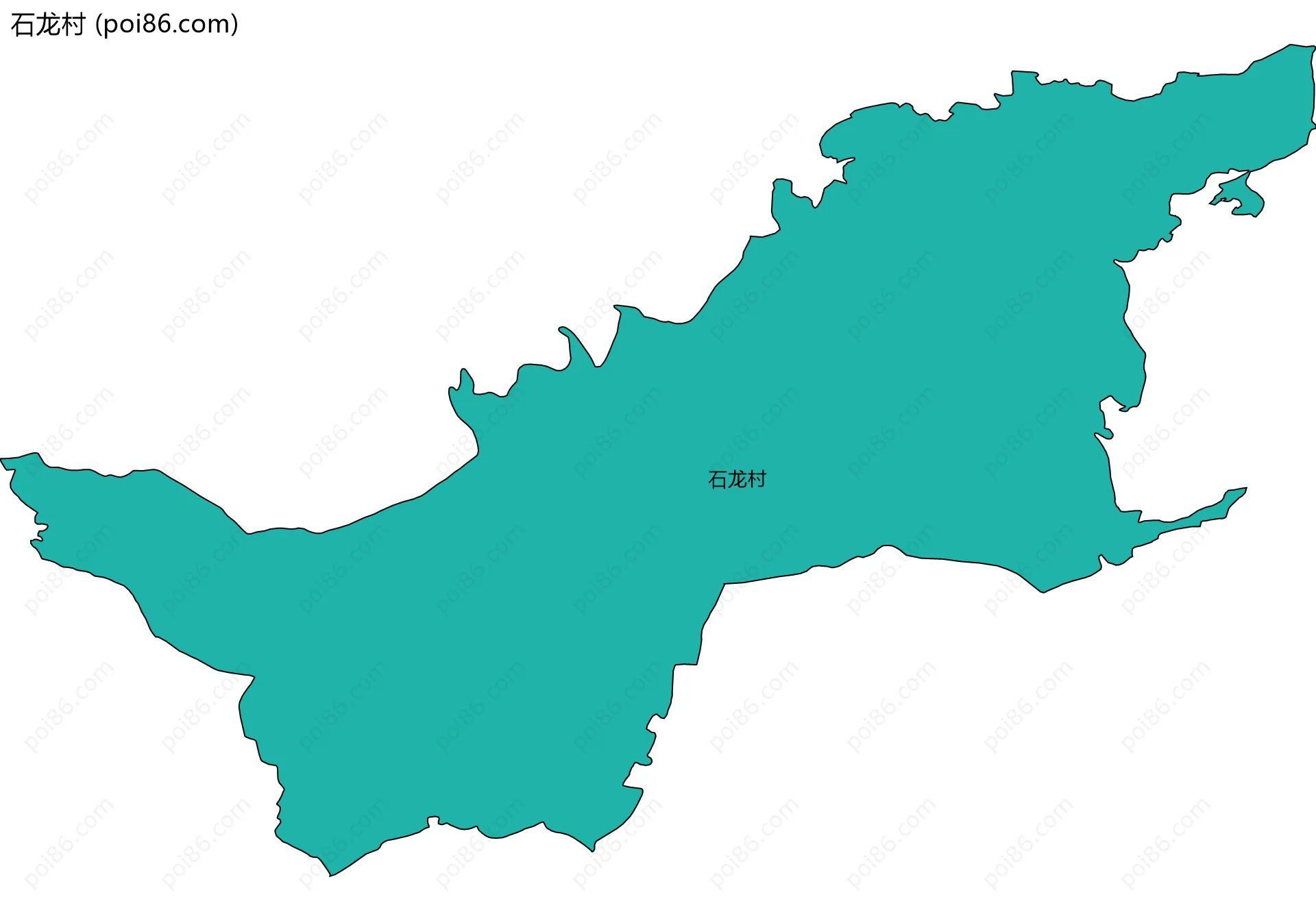 石龙村边界地图
