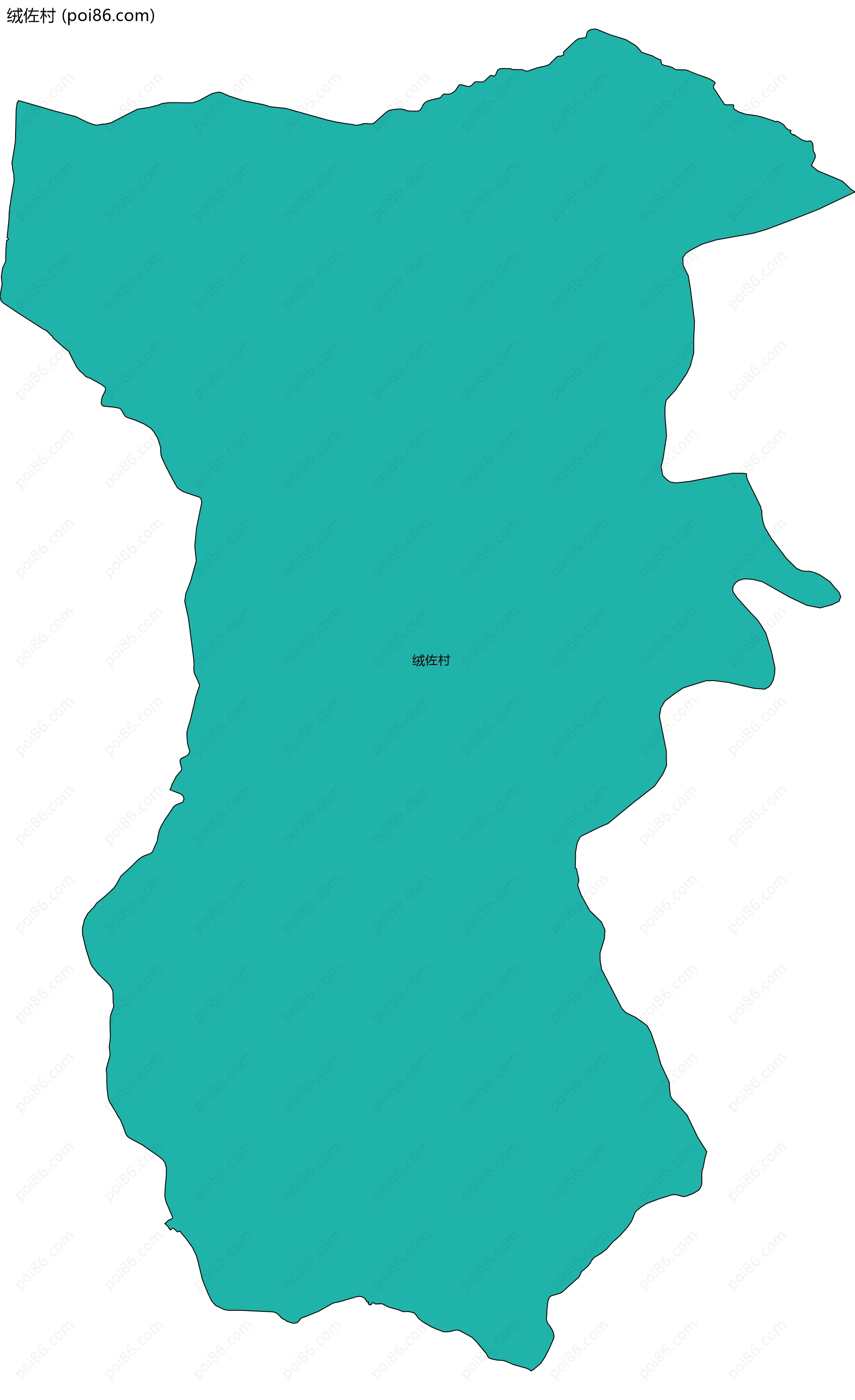 绒佐村边界地图