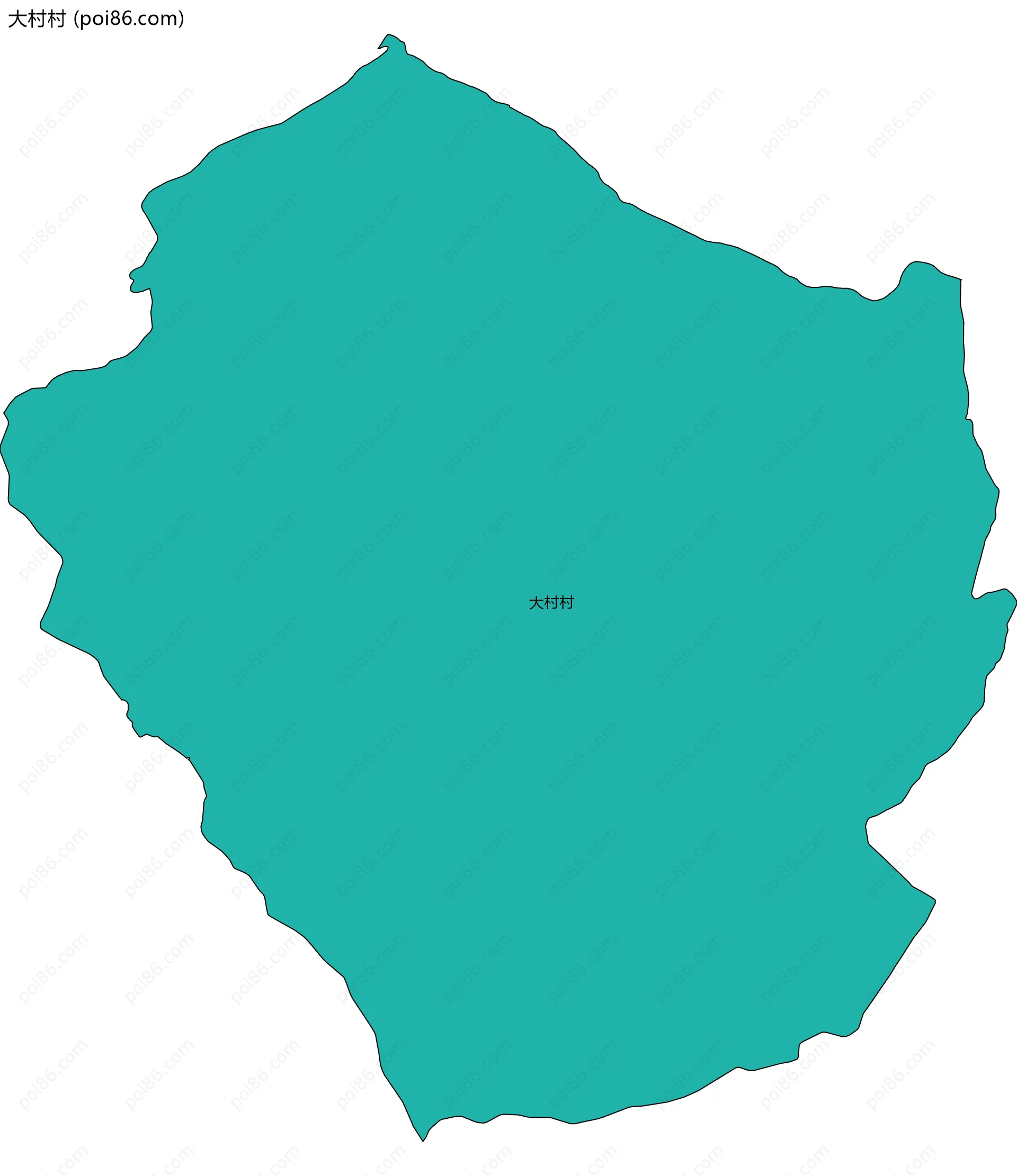 大村村边界地图