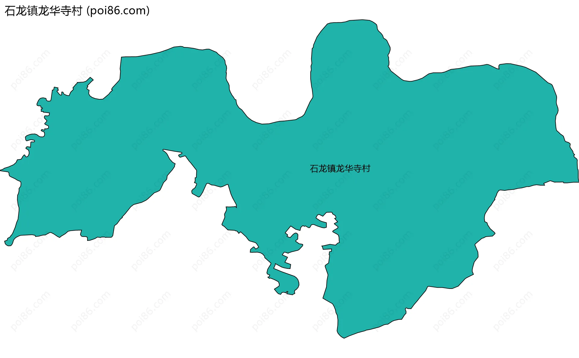 石龙镇龙华寺村边界地图