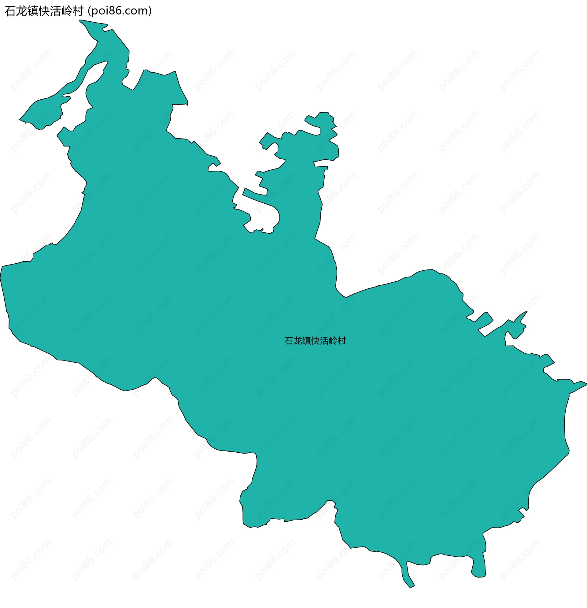 石龙镇快活岭村边界地图