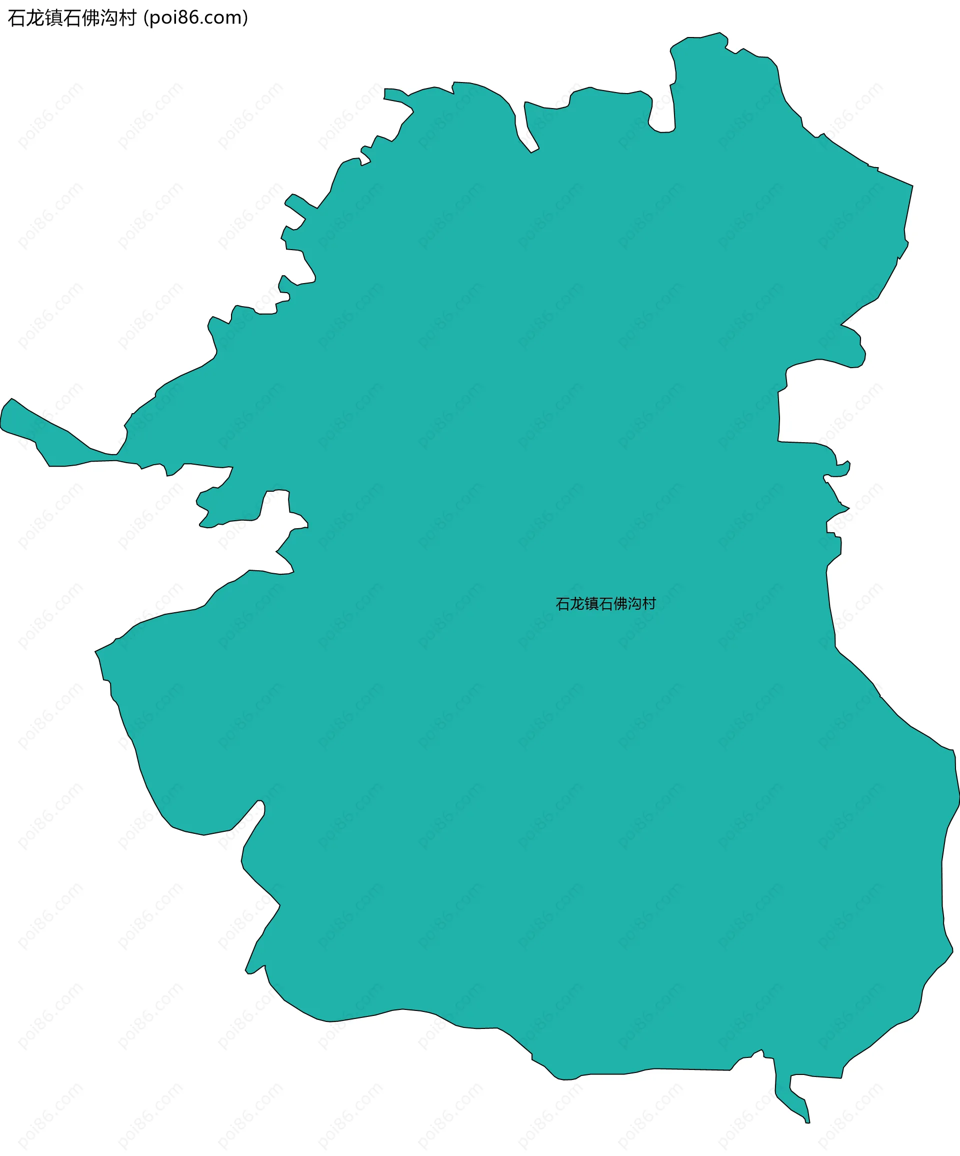 石龙镇石佛沟村边界地图