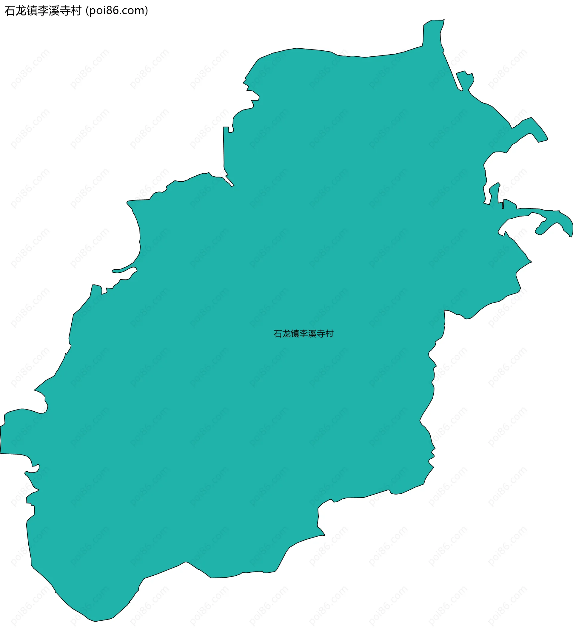 石龙镇李溪寺村边界地图