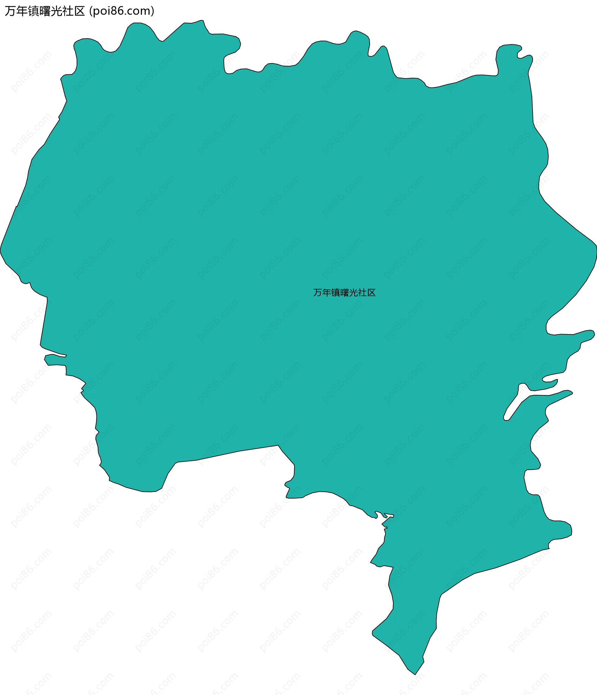 万年镇曙光社区边界地图