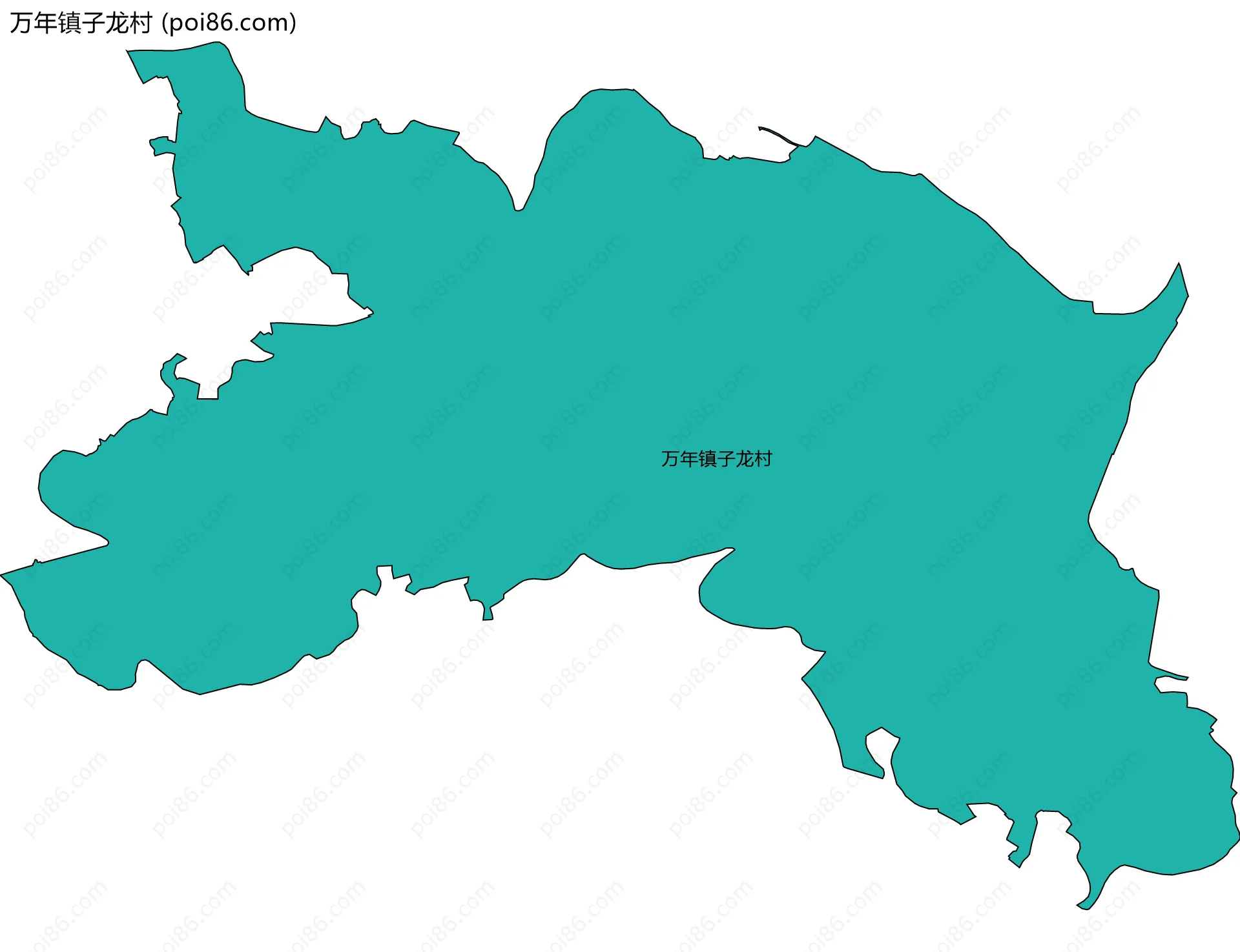 万年镇子龙村边界地图