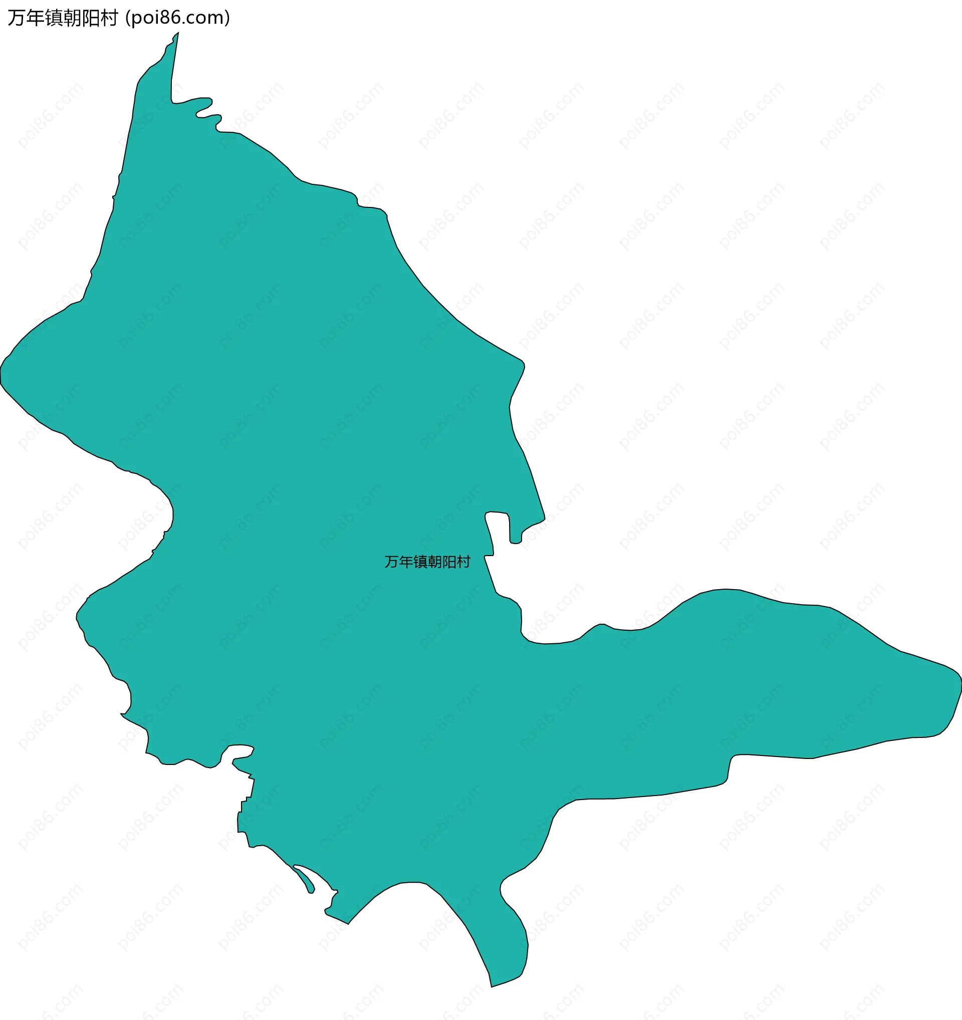 万年镇朝阳村边界地图