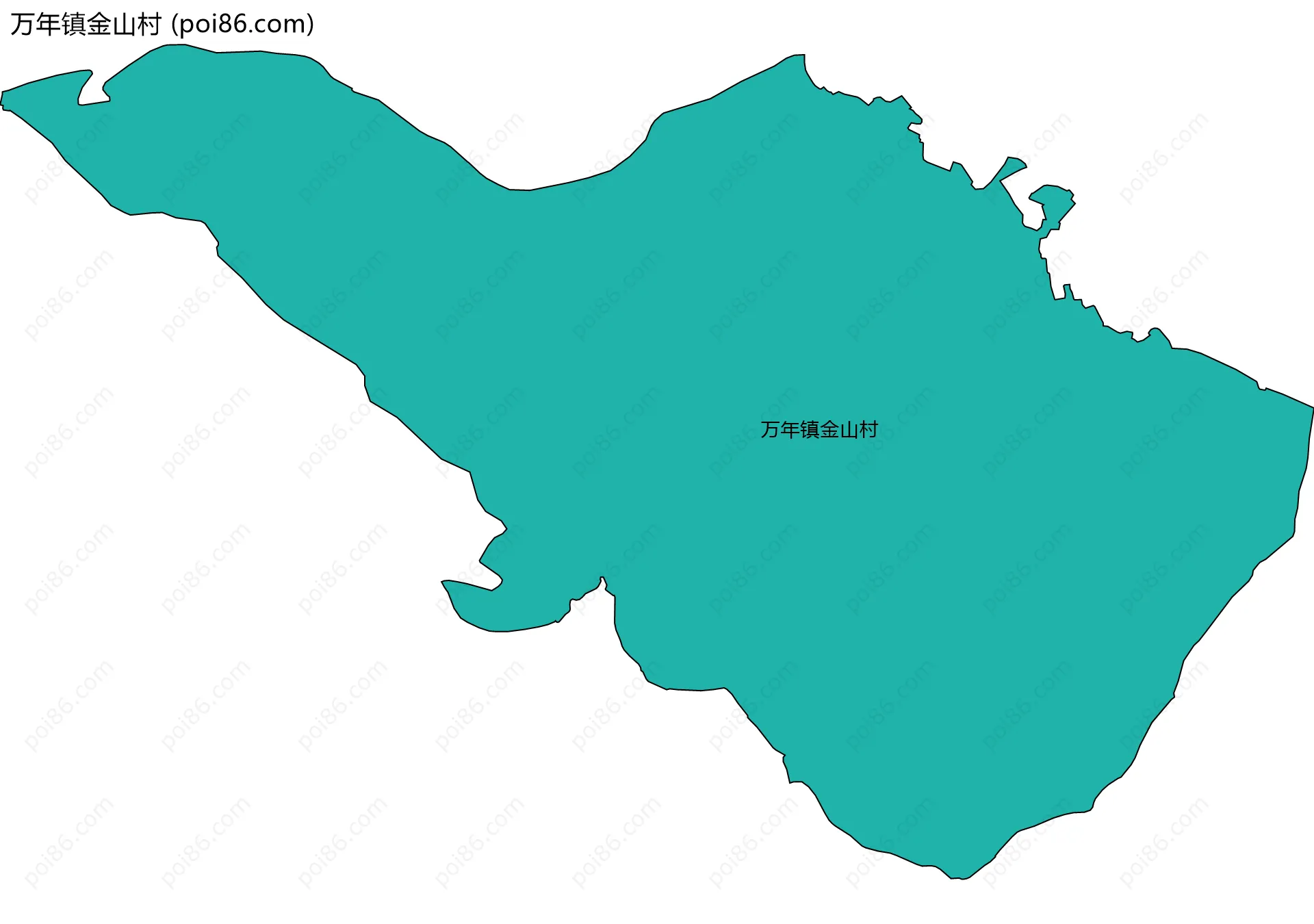 万年镇金山村边界地图