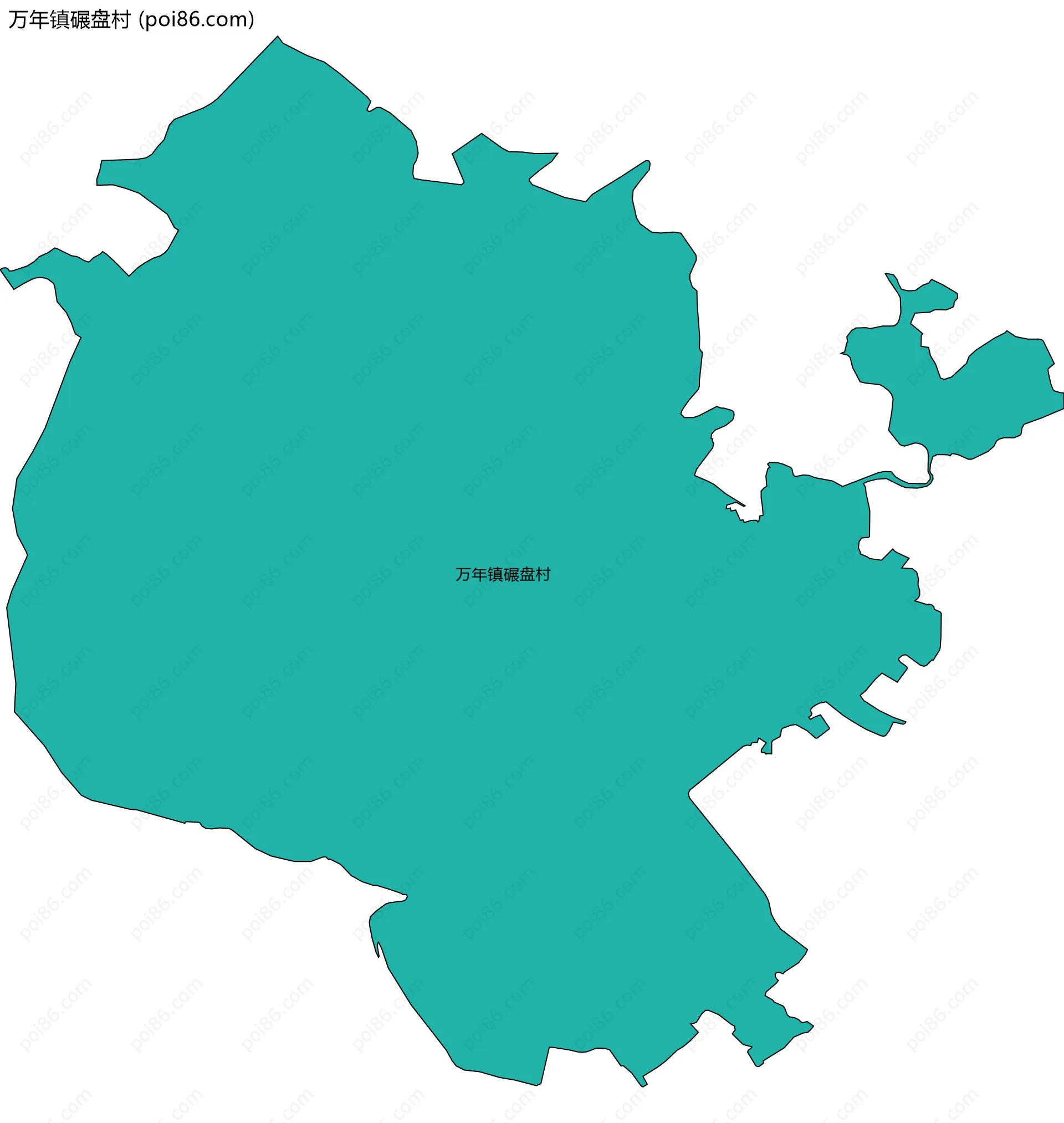 万年镇碾盘村边界地图