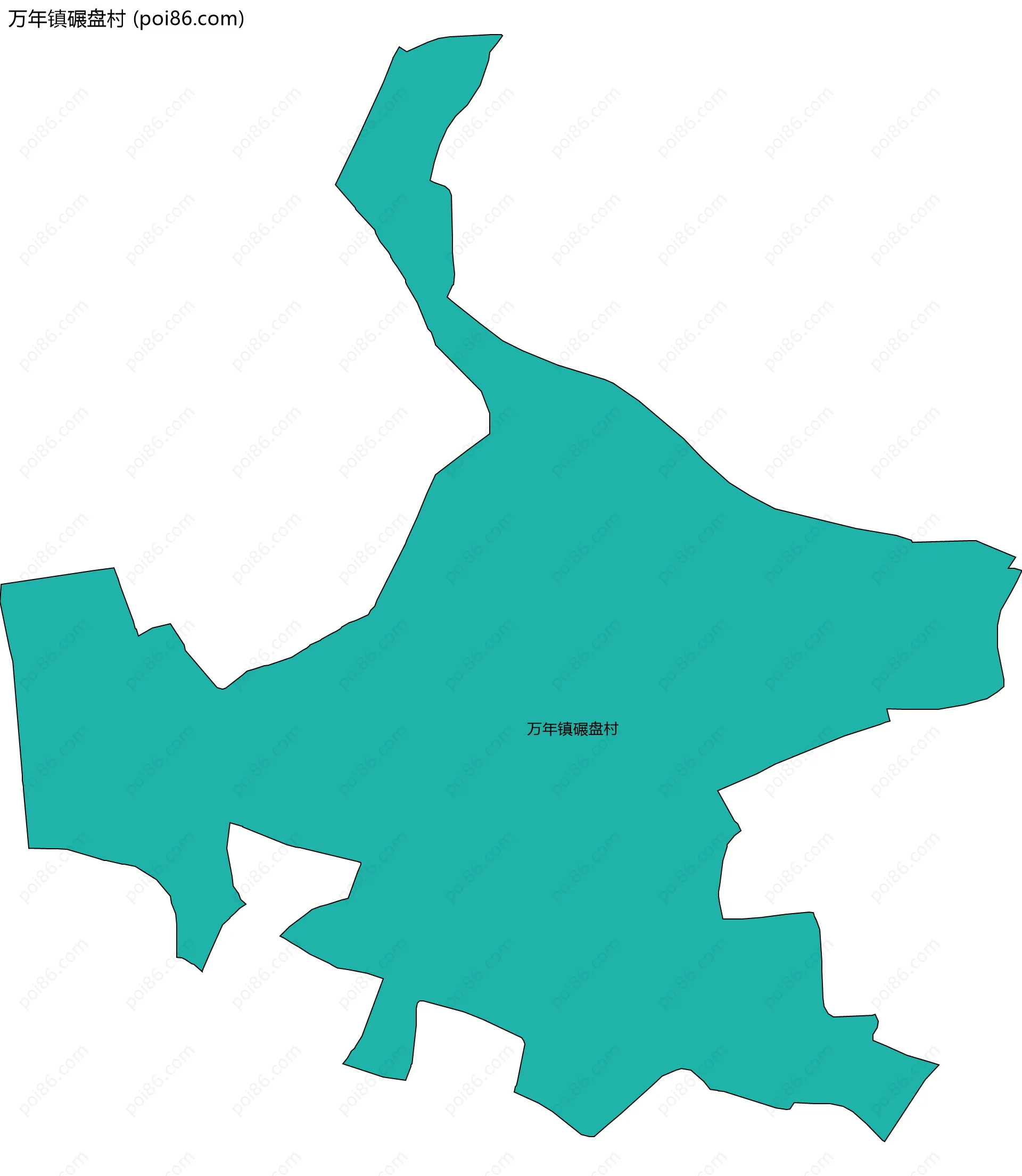 万年镇碾盘村边界地图