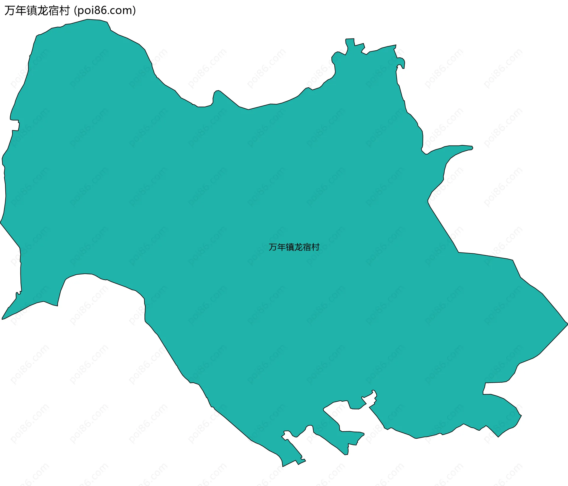 万年镇龙宿村边界地图