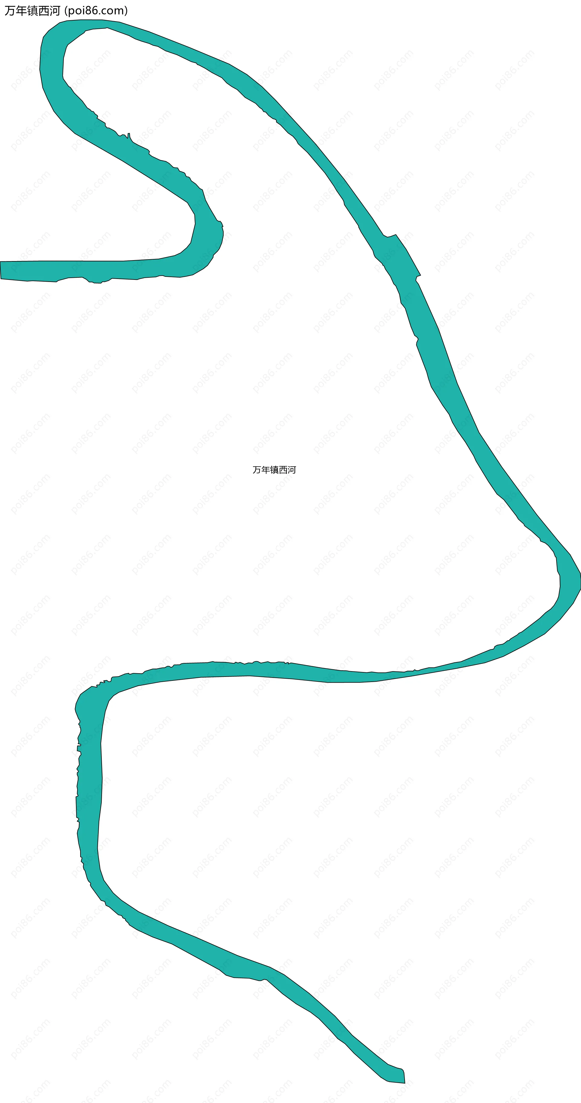 万年镇西河边界地图