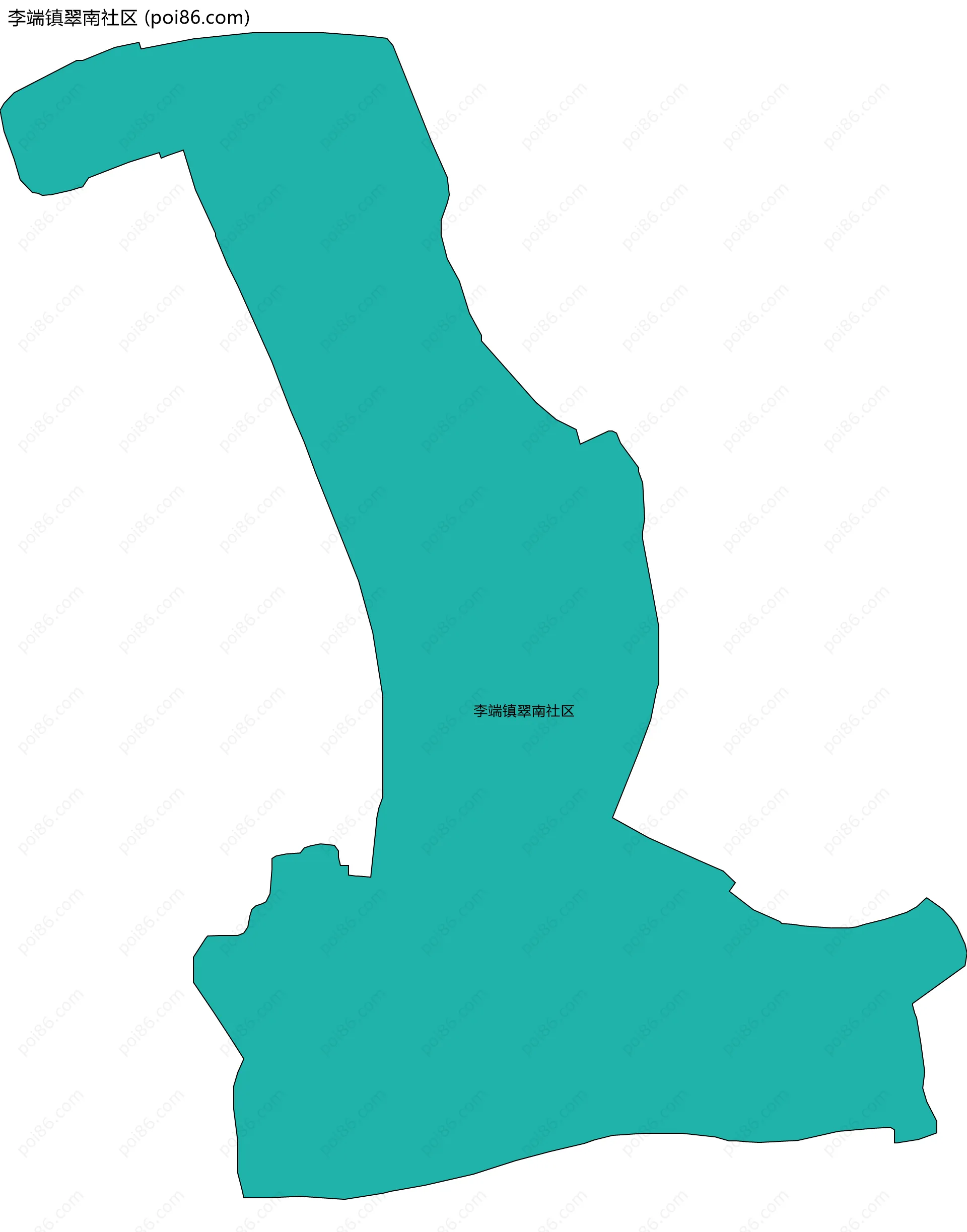李端镇翠南社区边界地图