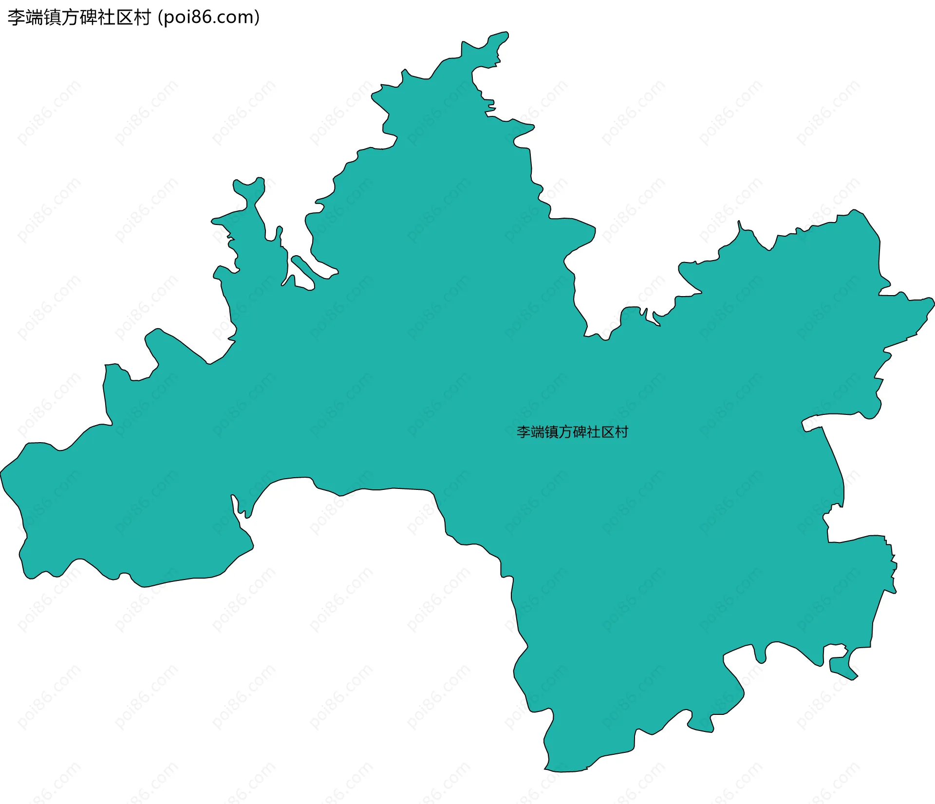 李端镇方碑社区村边界地图
