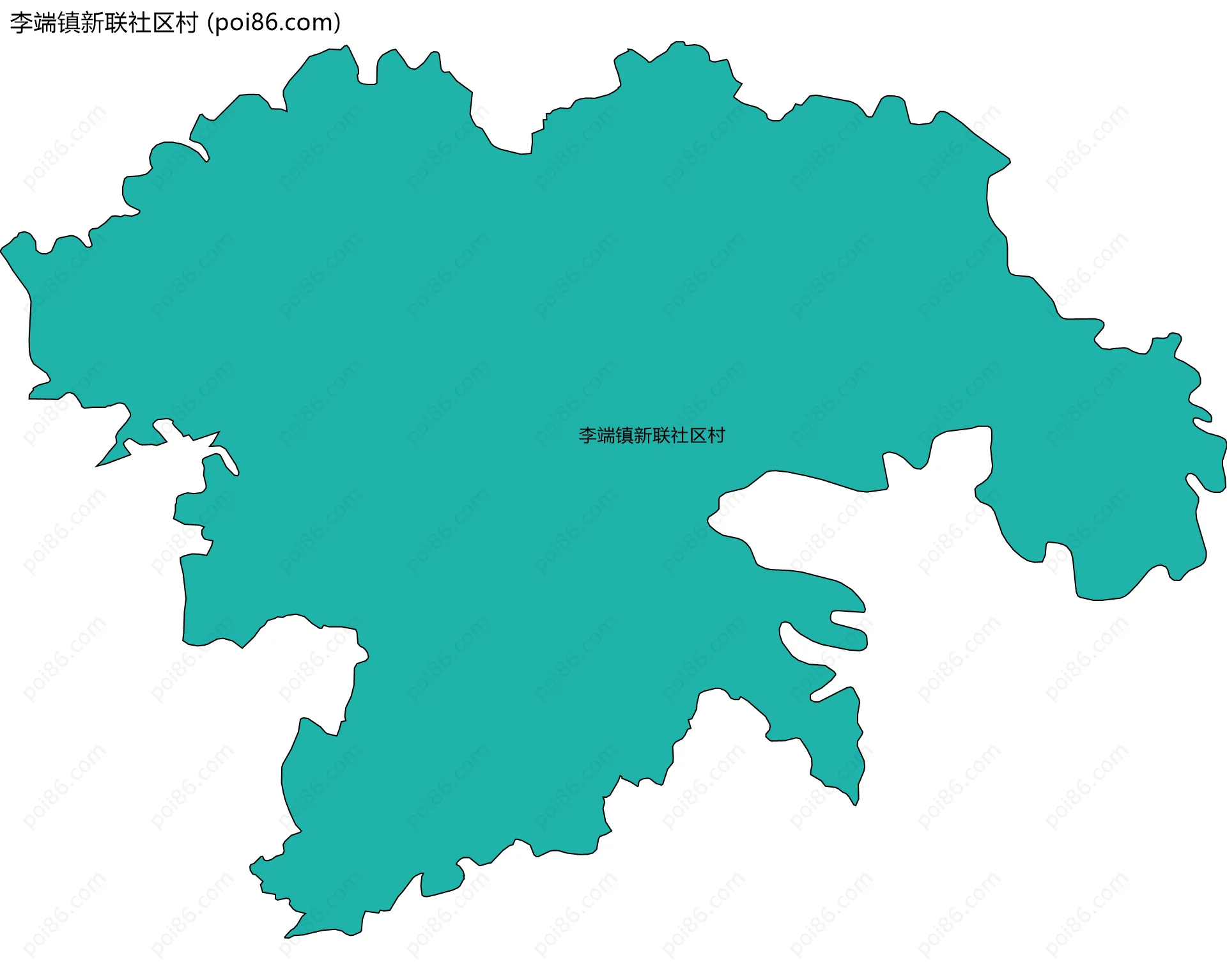 李端镇新联社区村边界地图