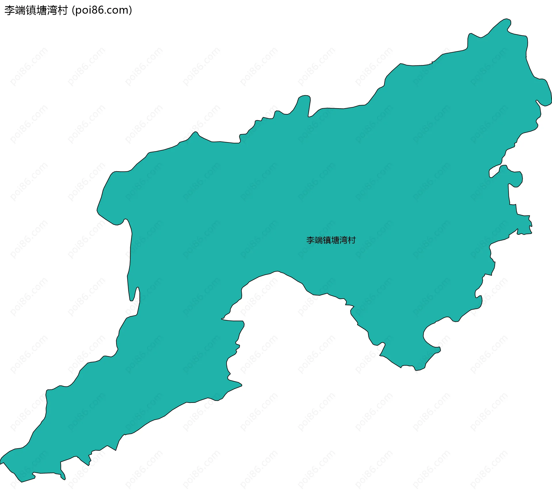 李端镇塘湾村边界地图