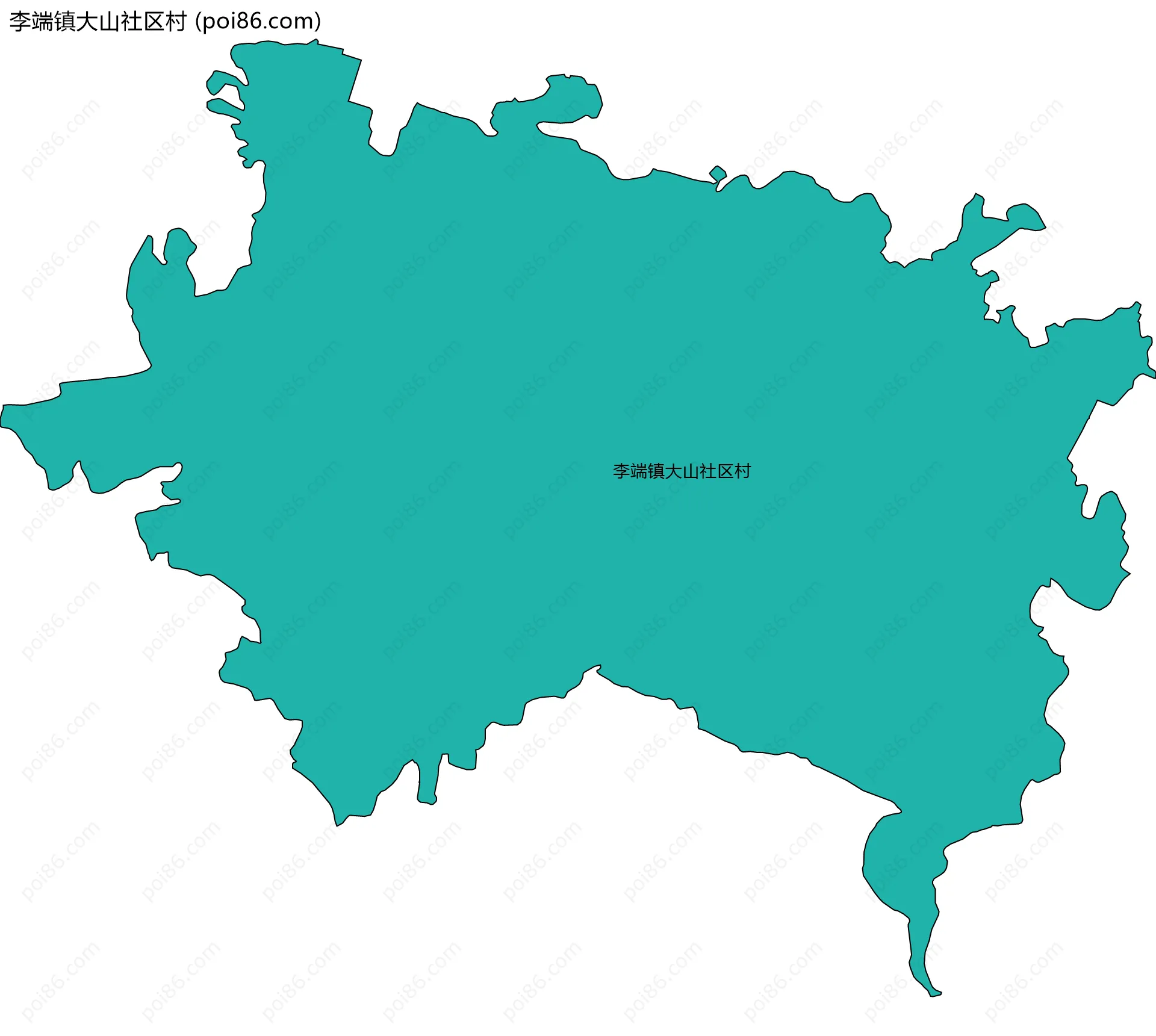 李端镇大山社区村边界地图