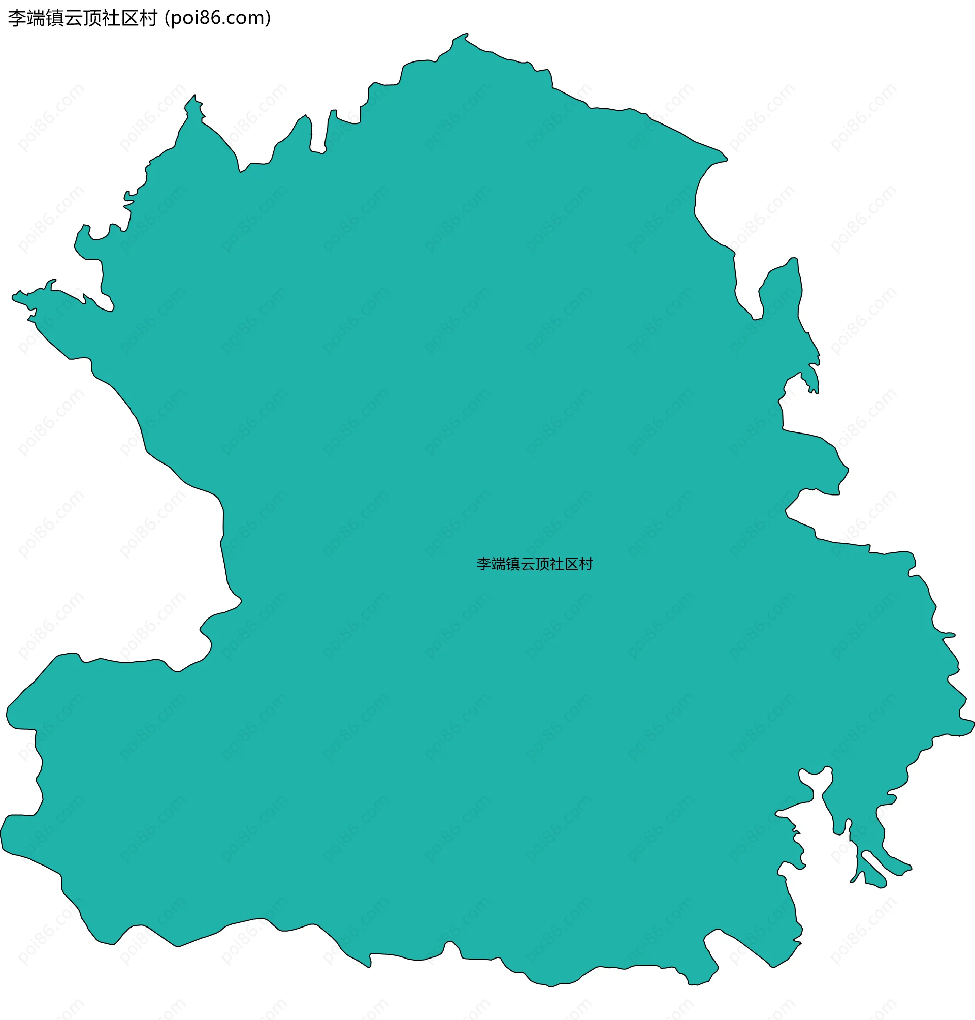 李端镇云顶社区村边界地图