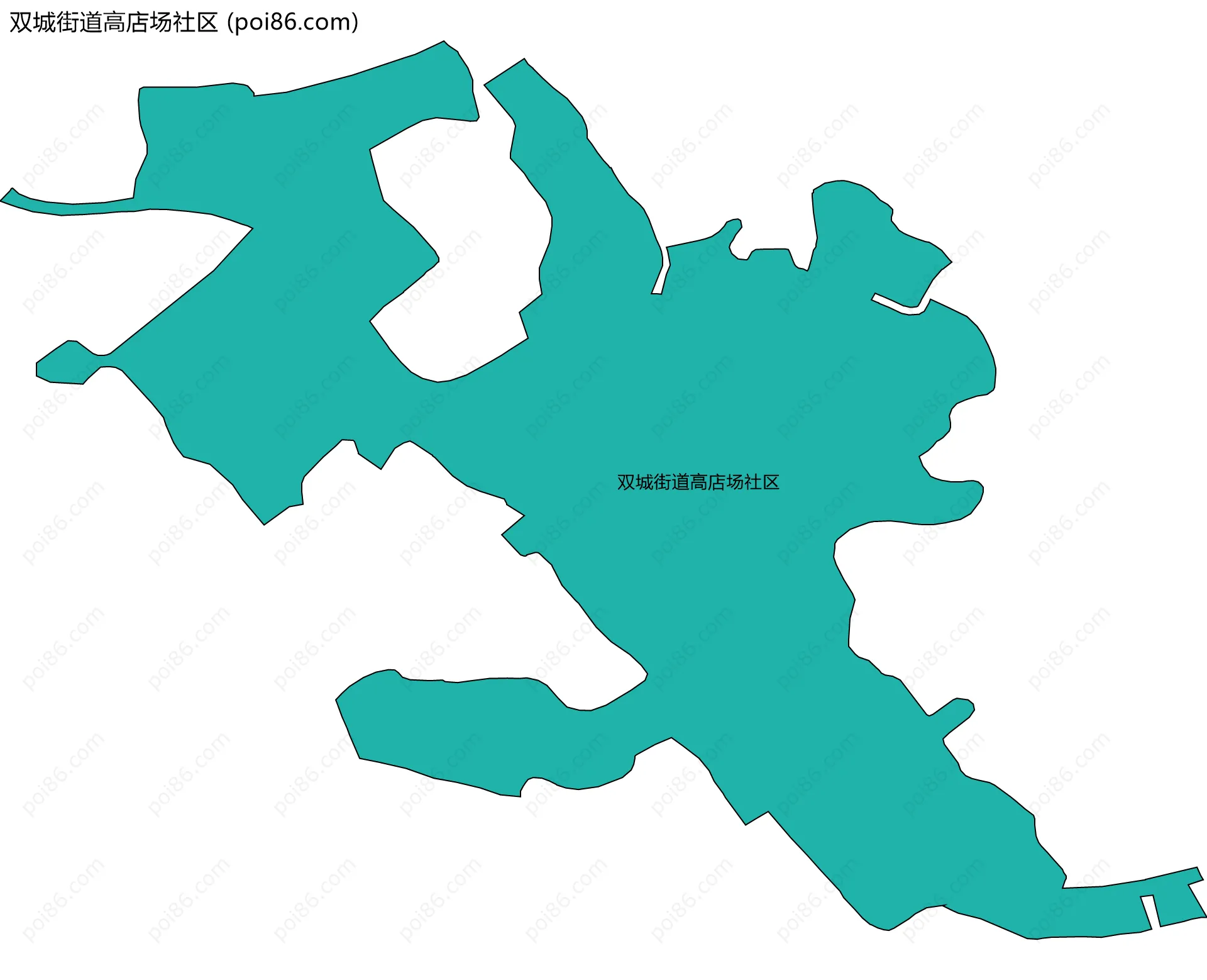 双城街道高店场社区边界地图