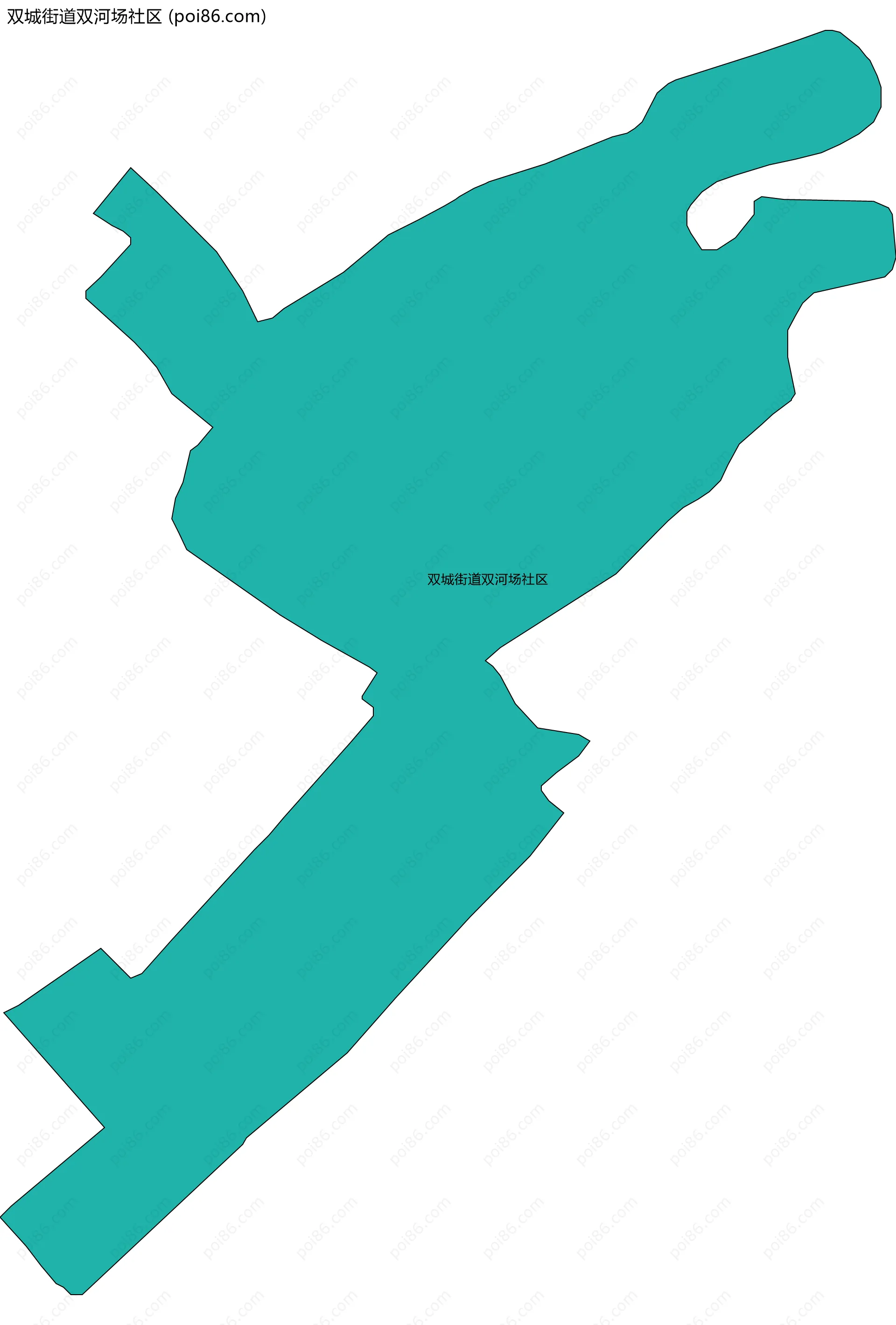 双城街道双河场社区边界地图