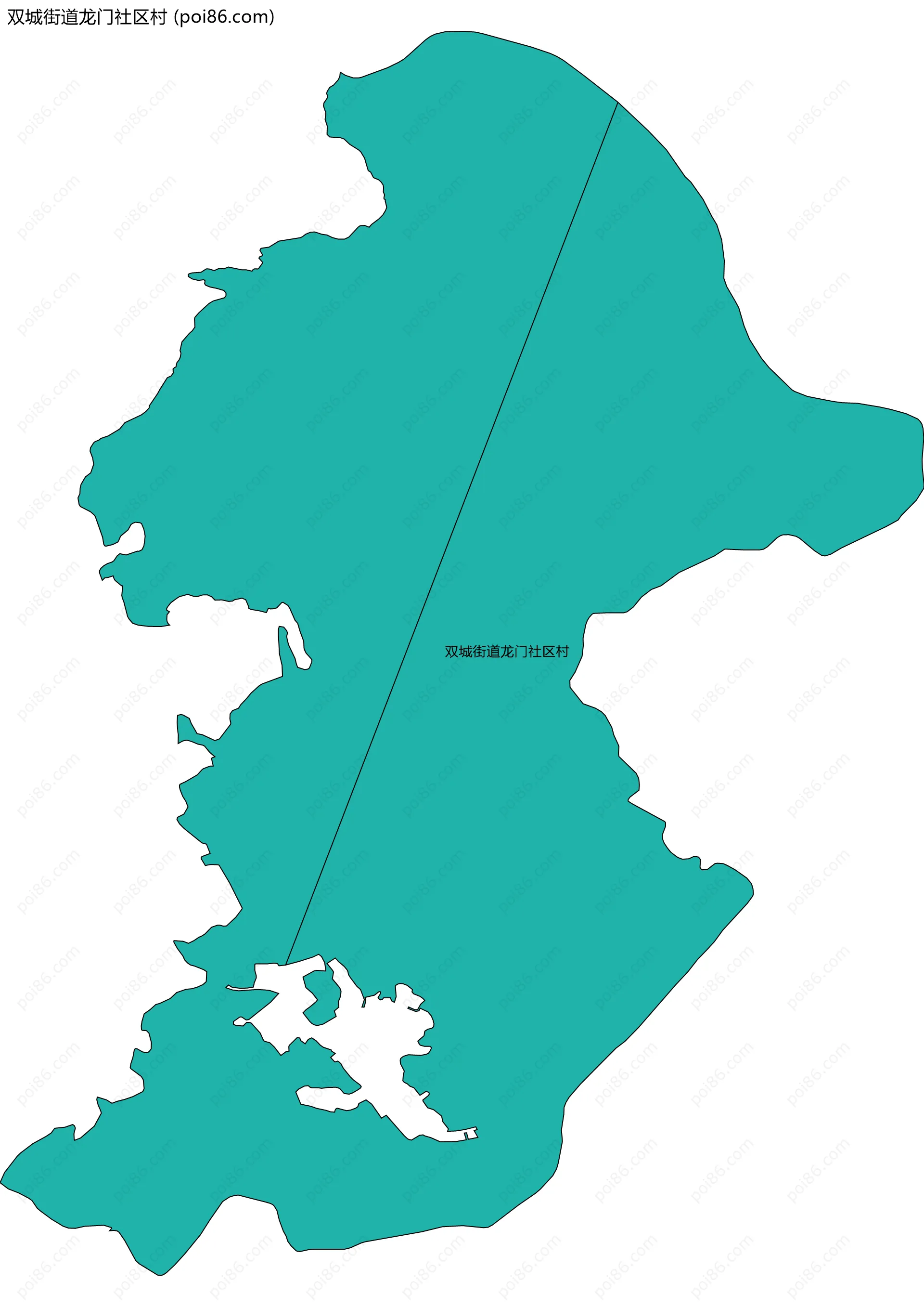 双城街道龙门社区村边界地图