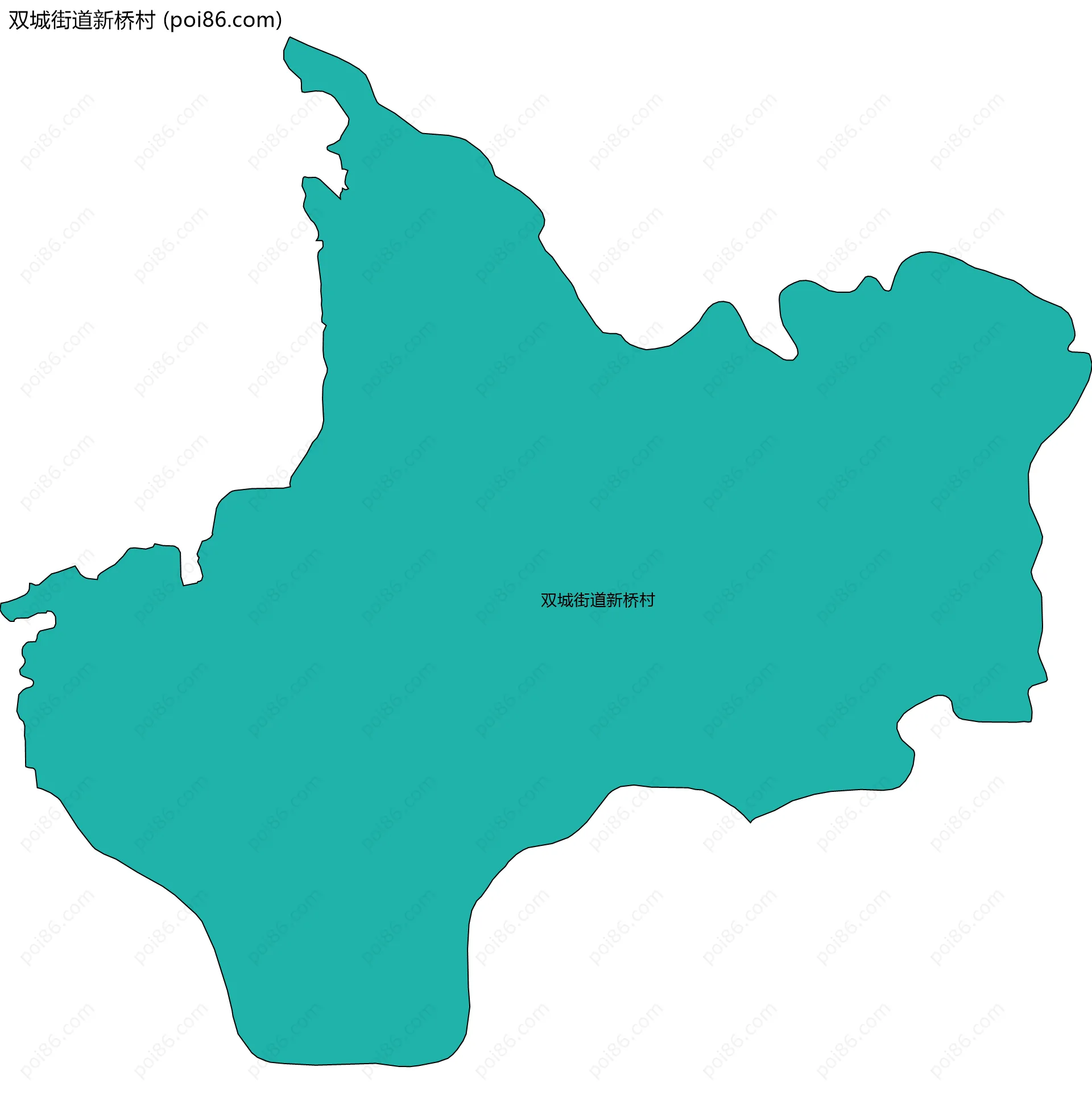 双城街道新桥村边界地图