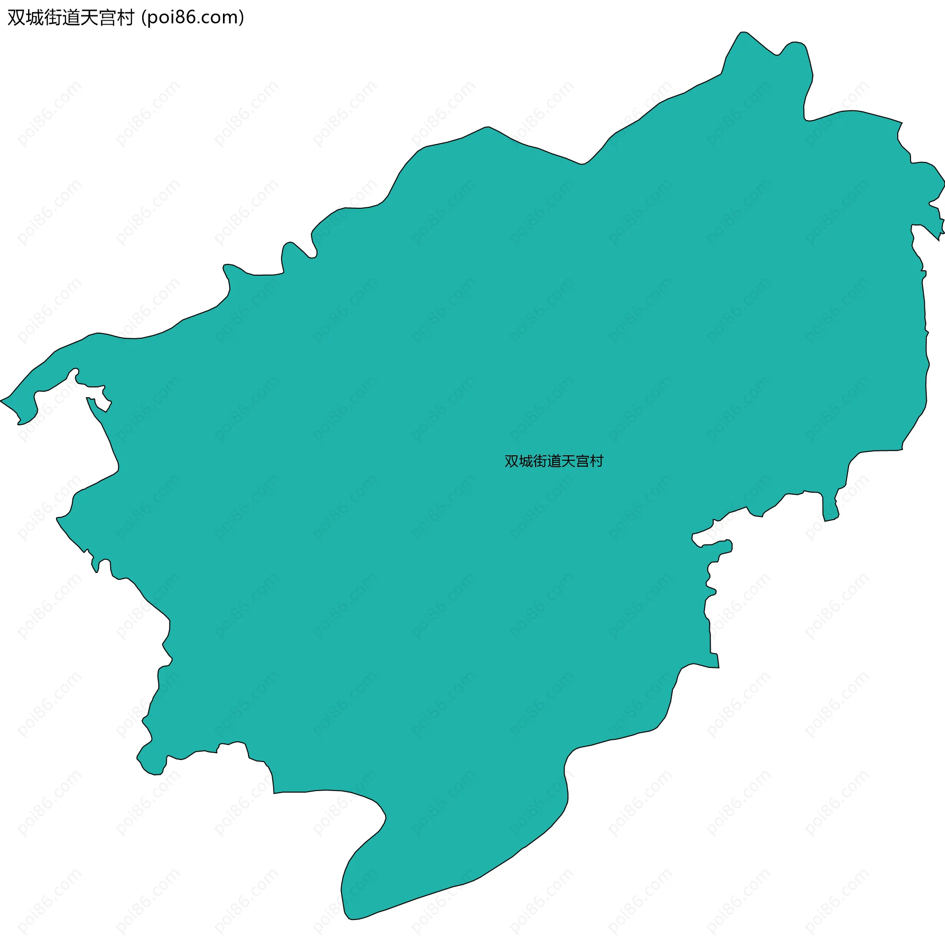 双城街道天宫村边界地图