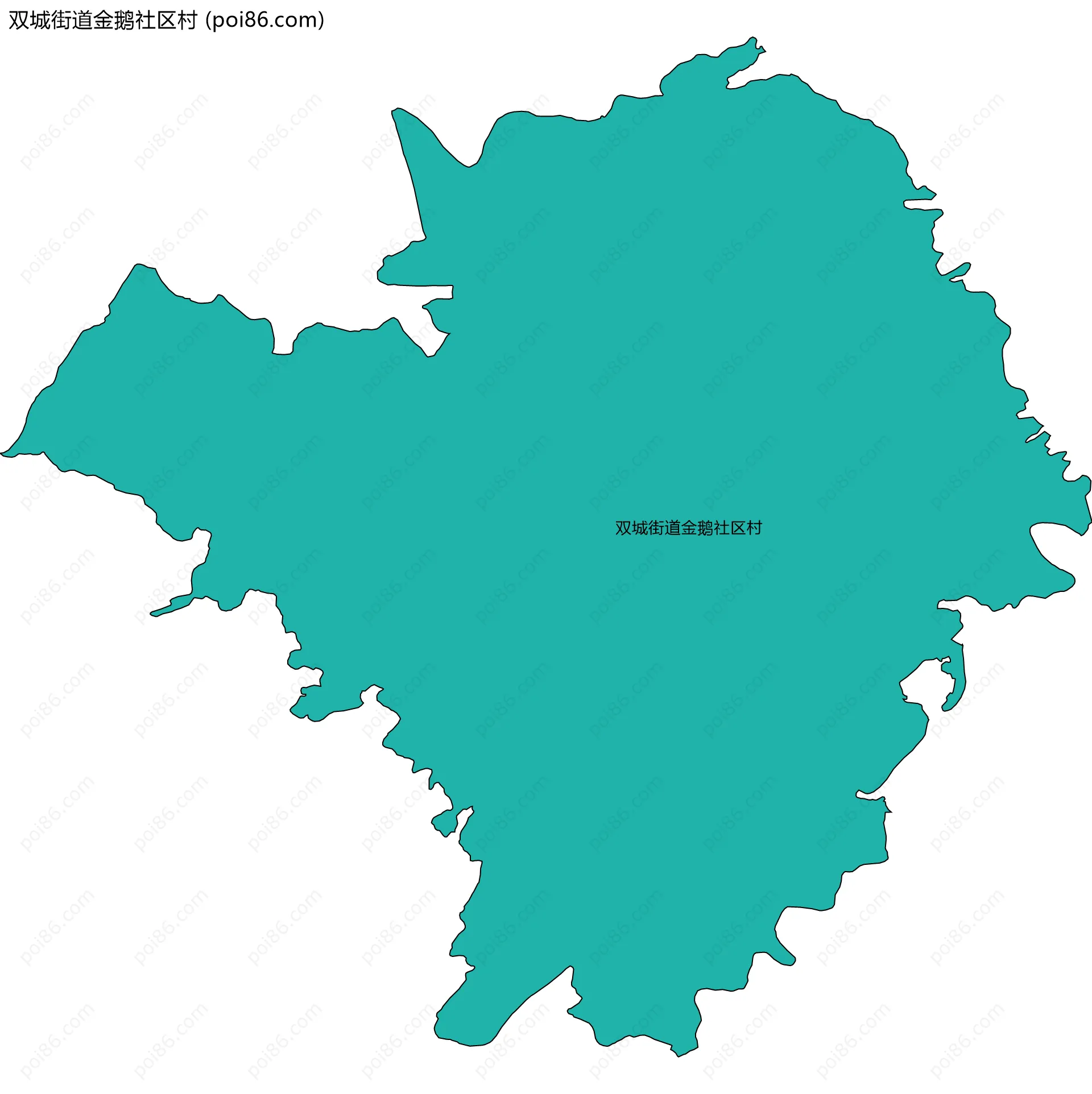 双城街道金鹅社区村边界地图