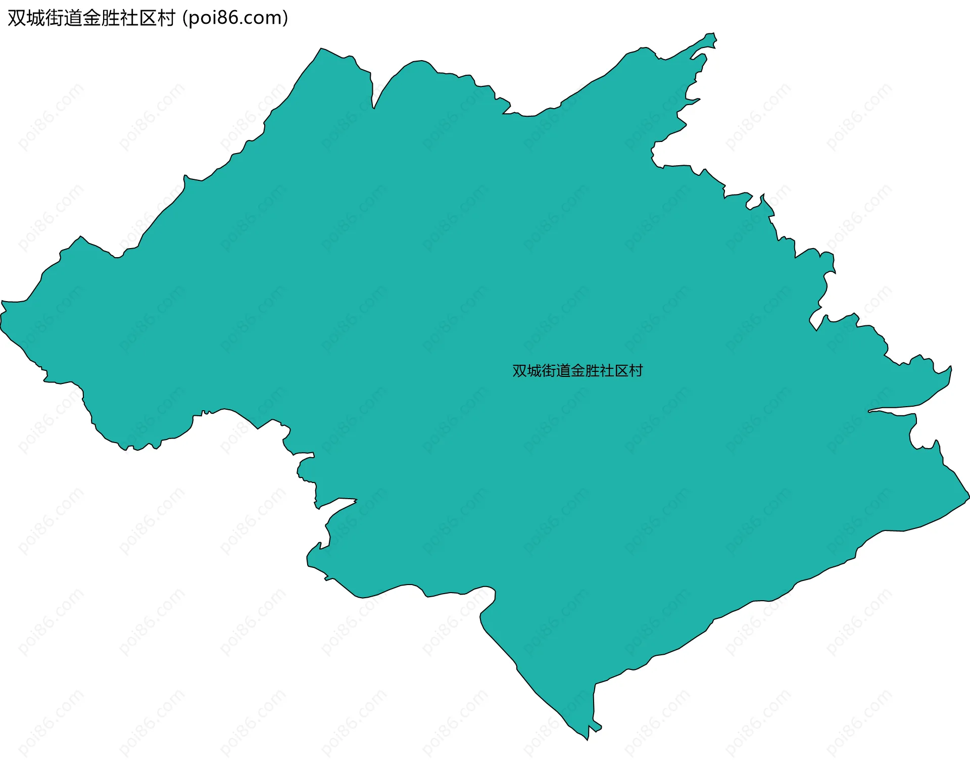 双城街道金胜社区村边界地图