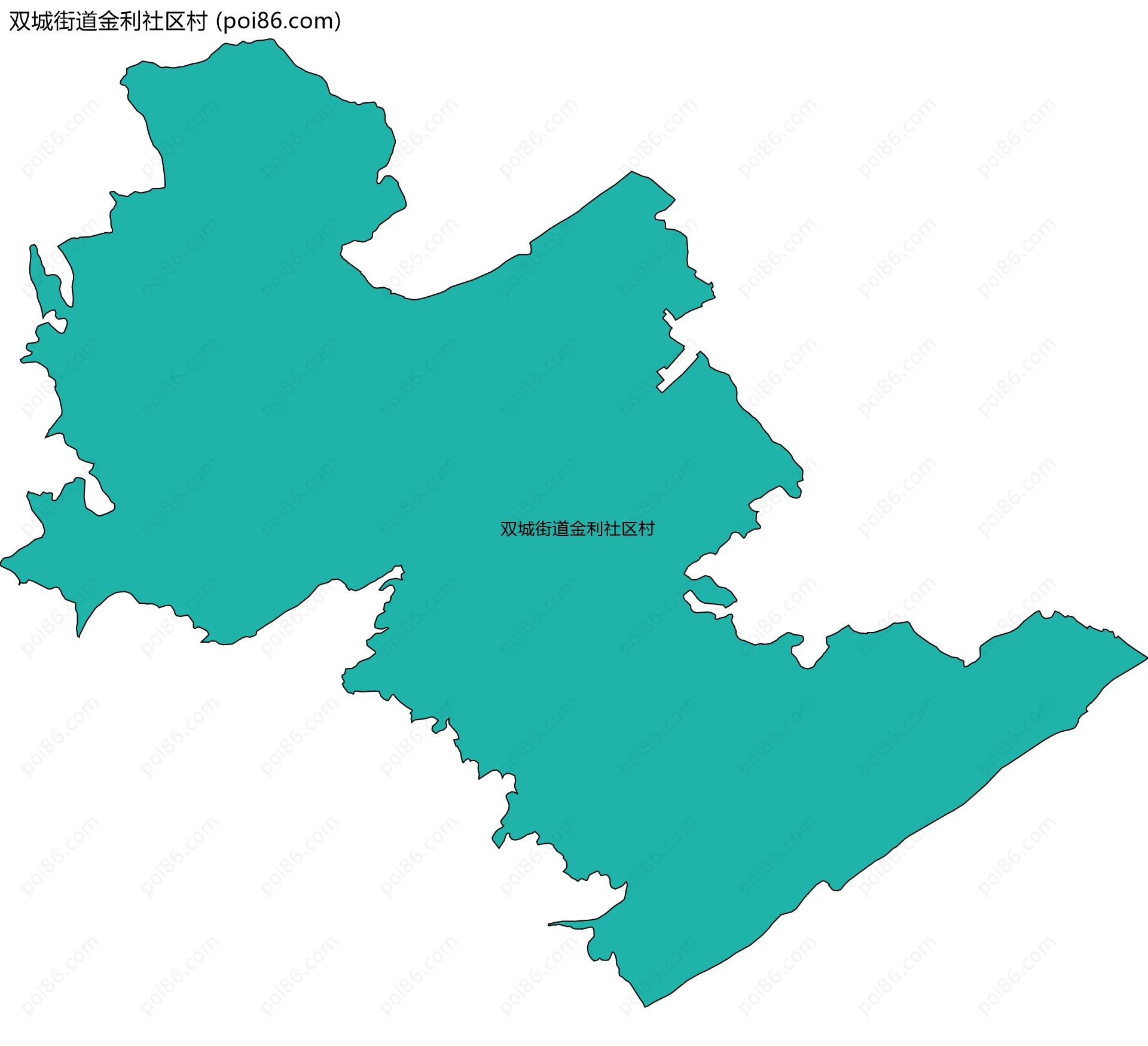 双城街道金利社区村边界地图