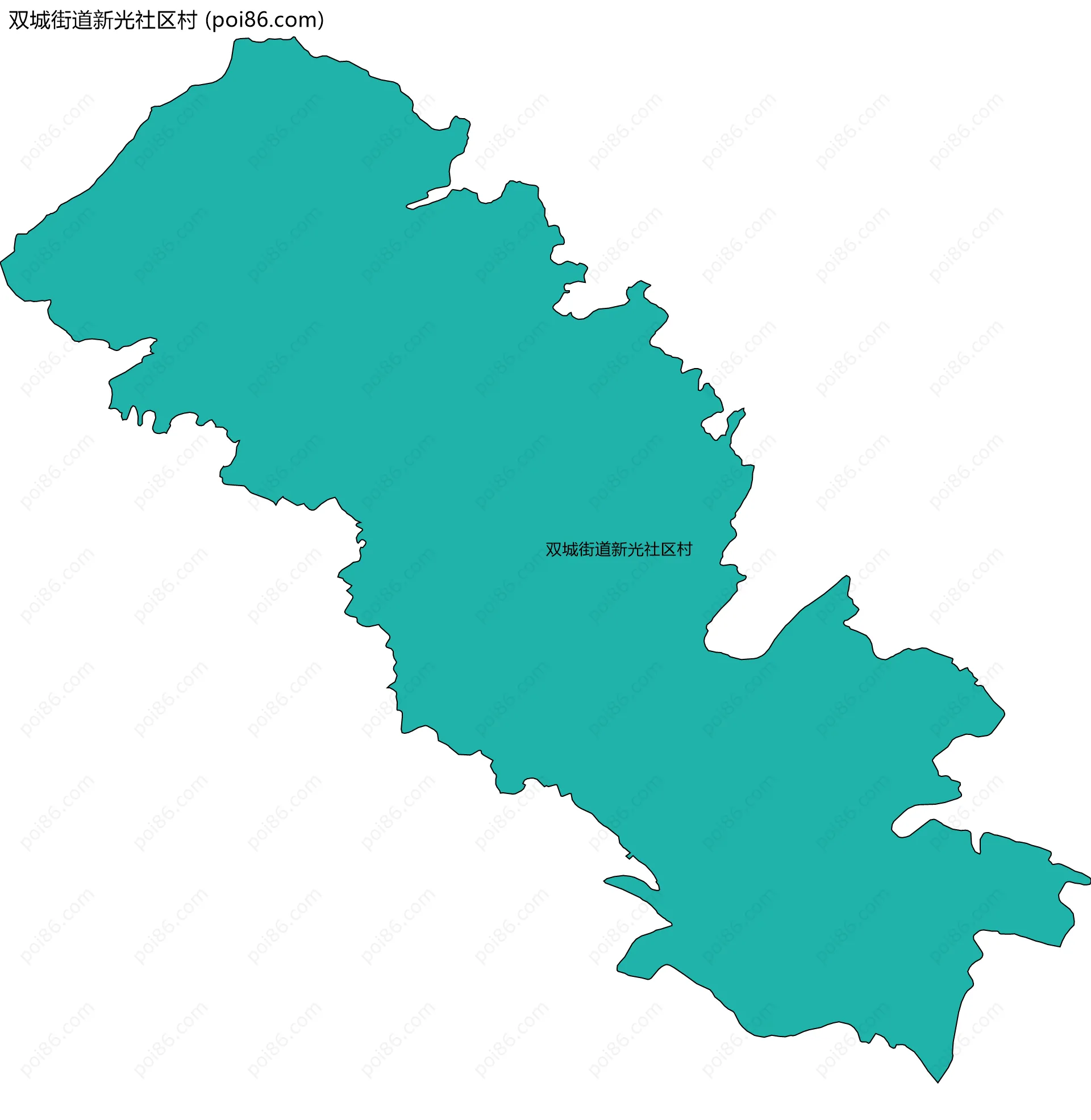 双城街道新光社区村边界地图