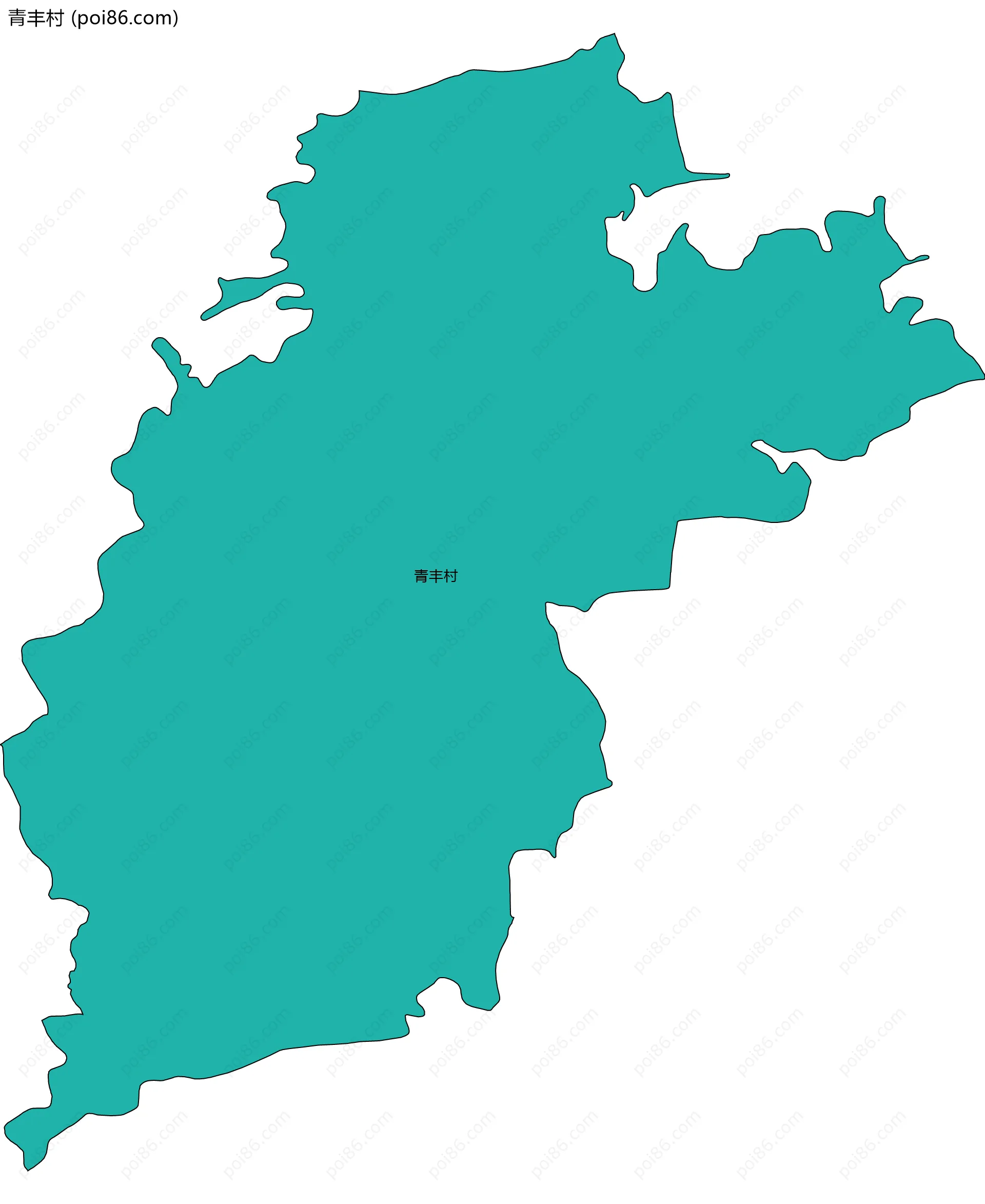 青丰村边界地图