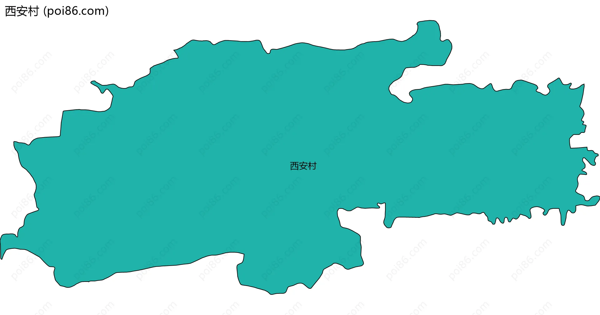 西安村边界地图