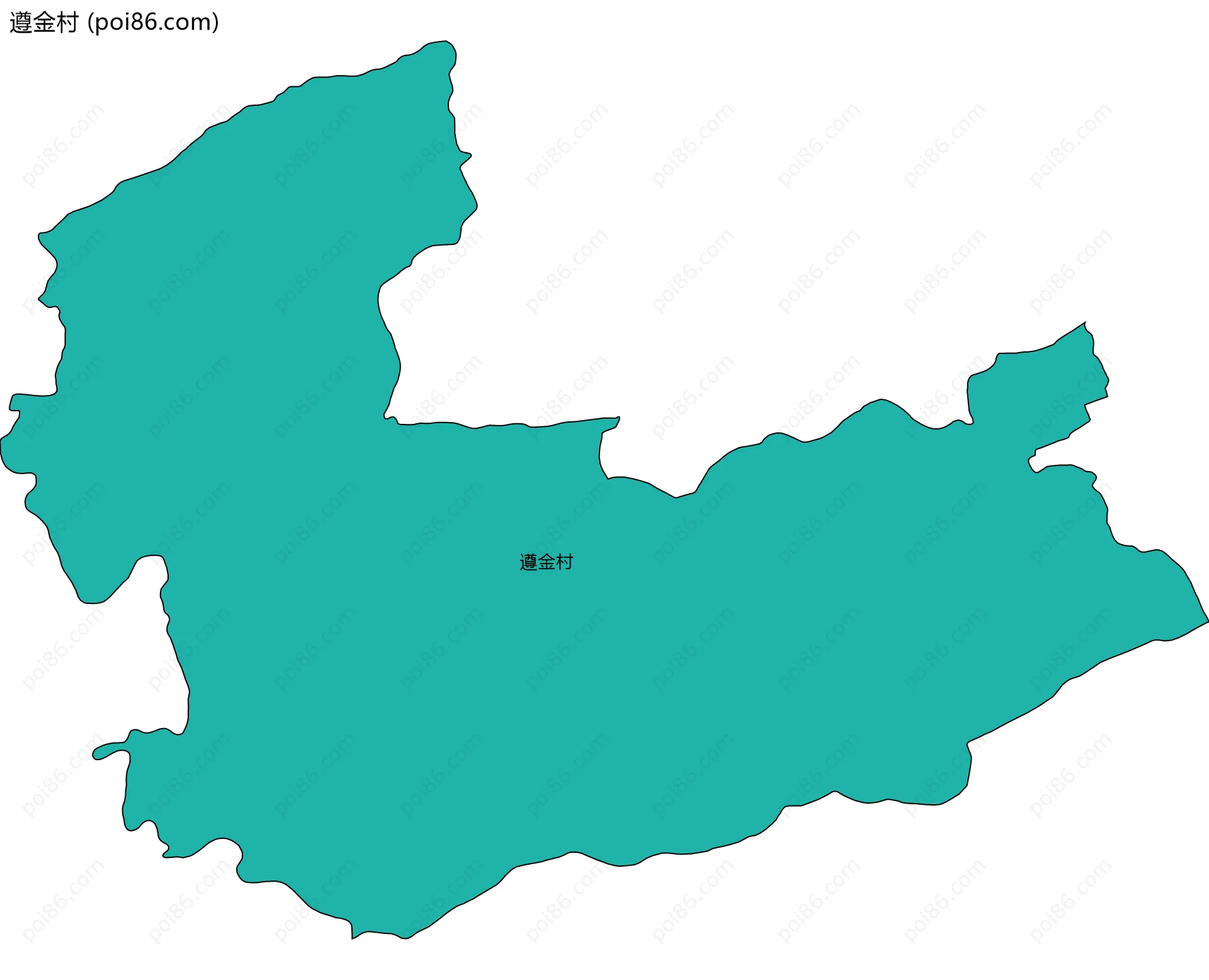 遵金村边界地图