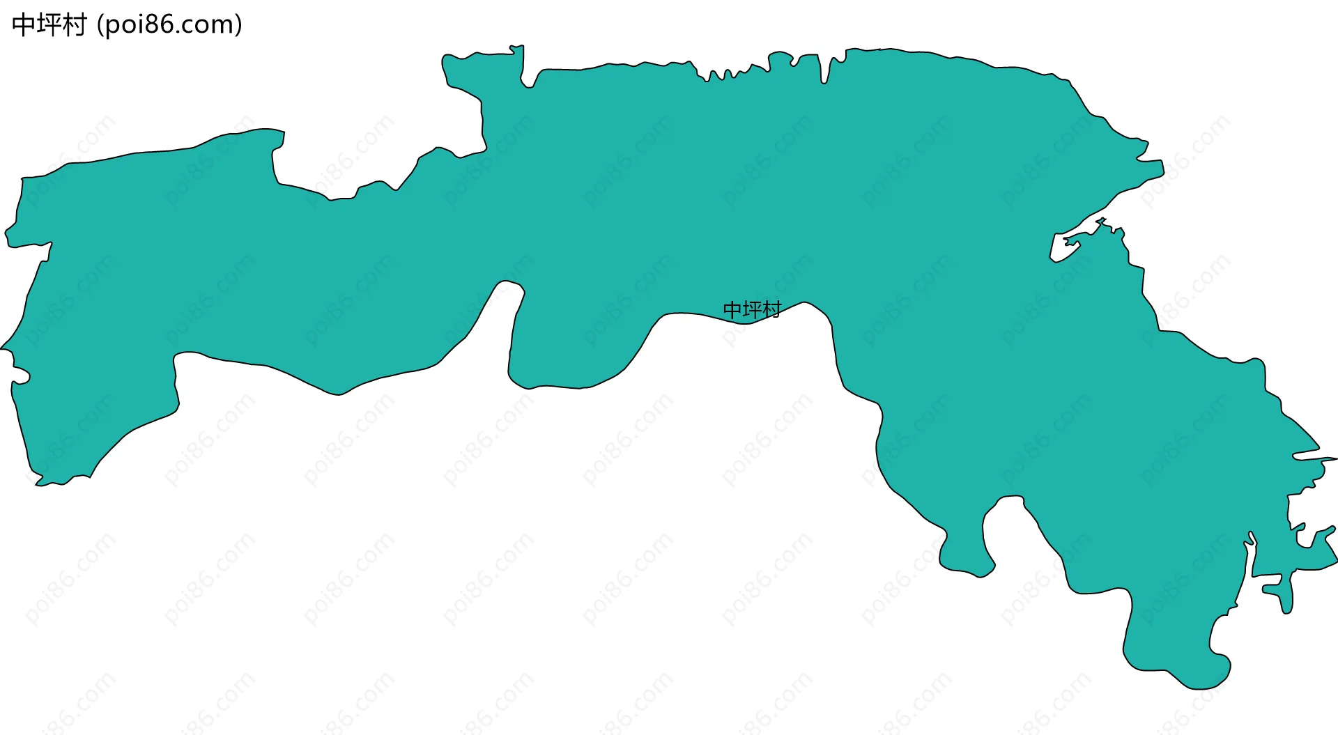 中坪村边界地图