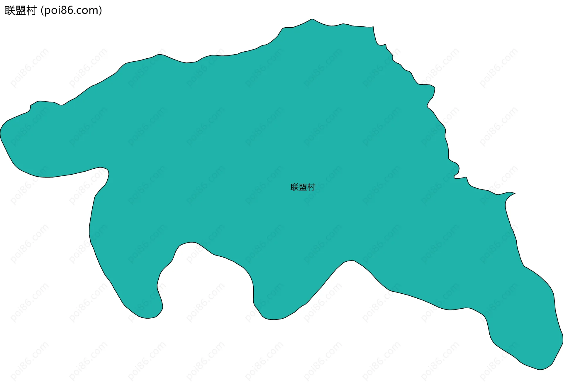 联盟村边界地图