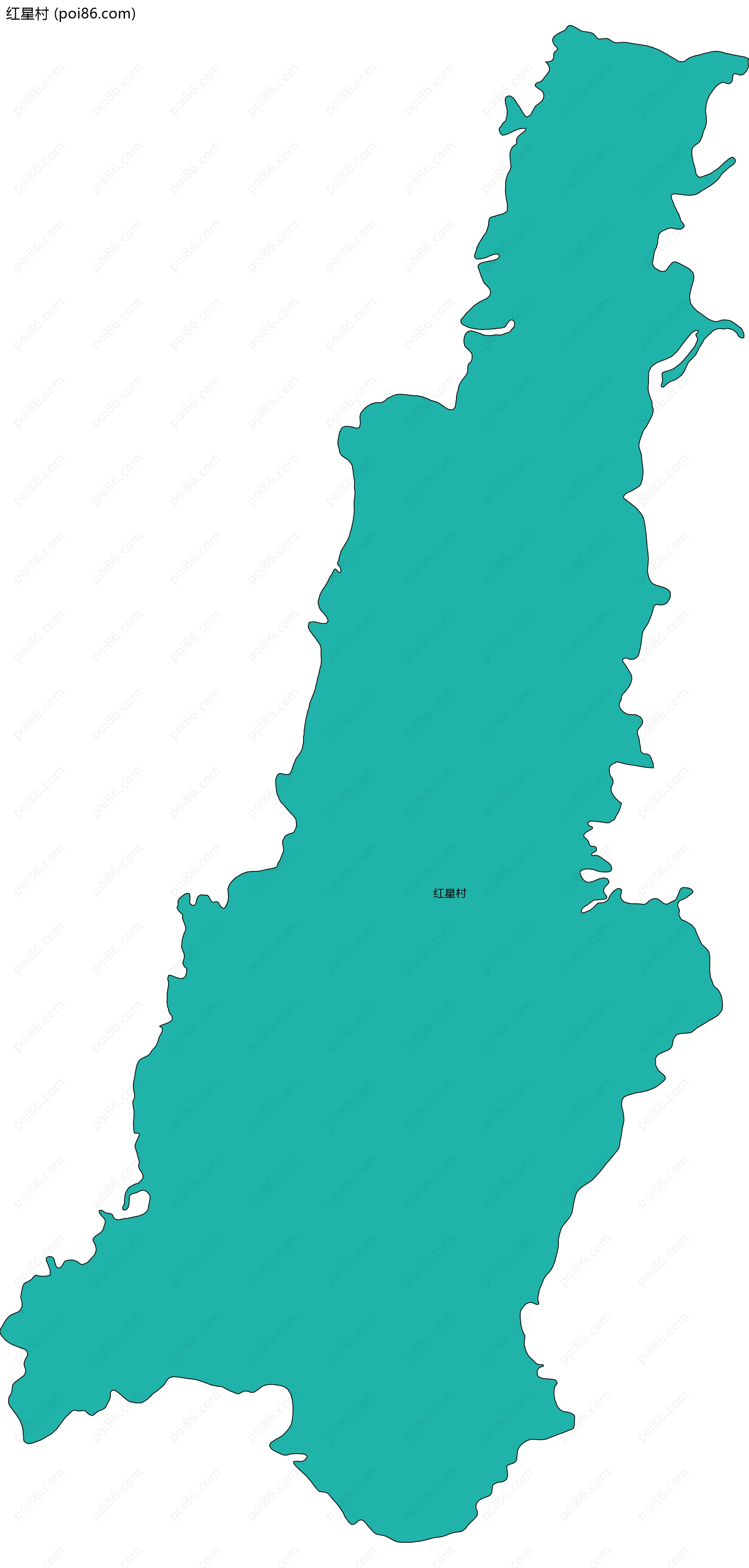 红星村边界地图