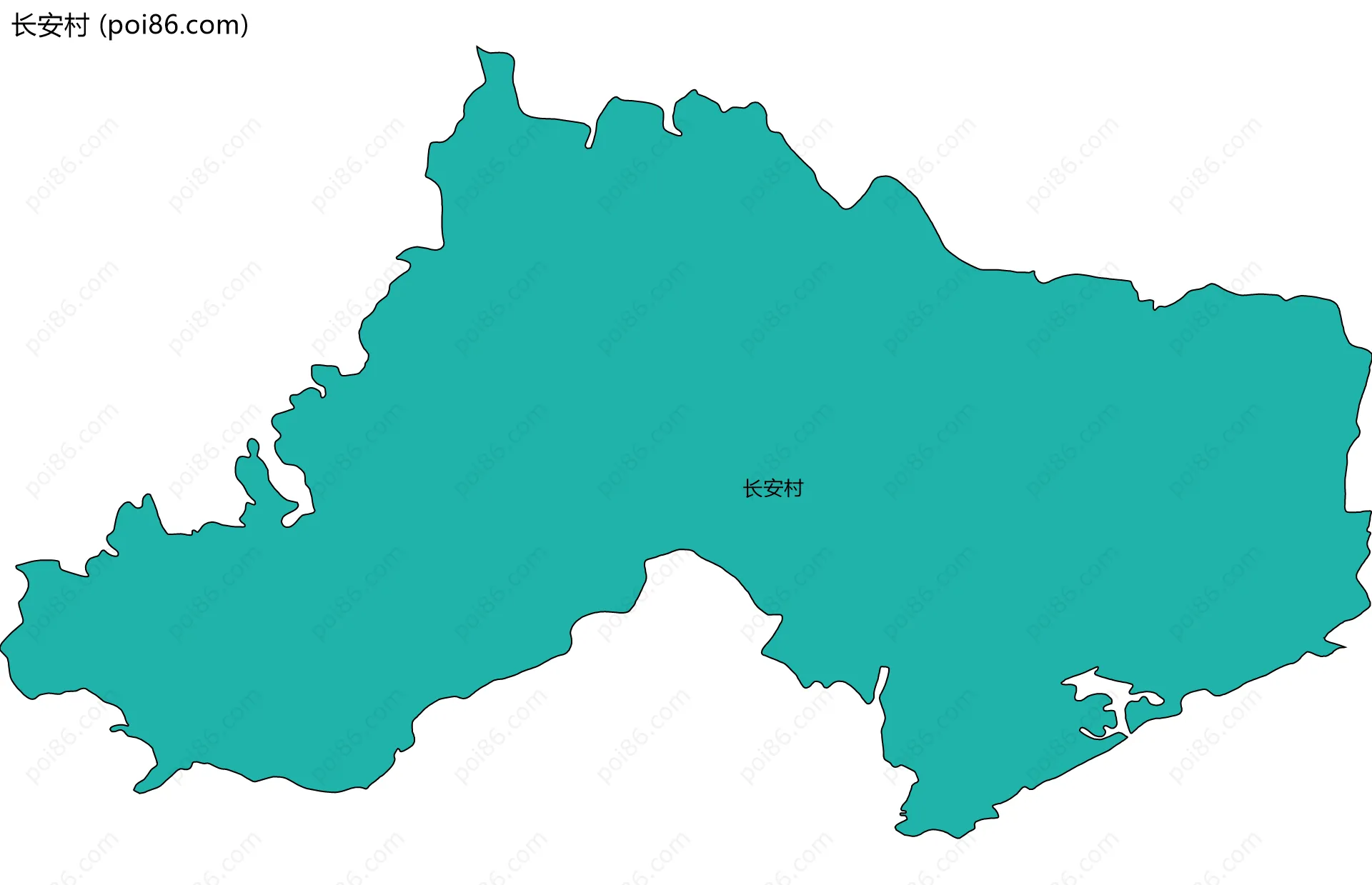 长安村边界地图