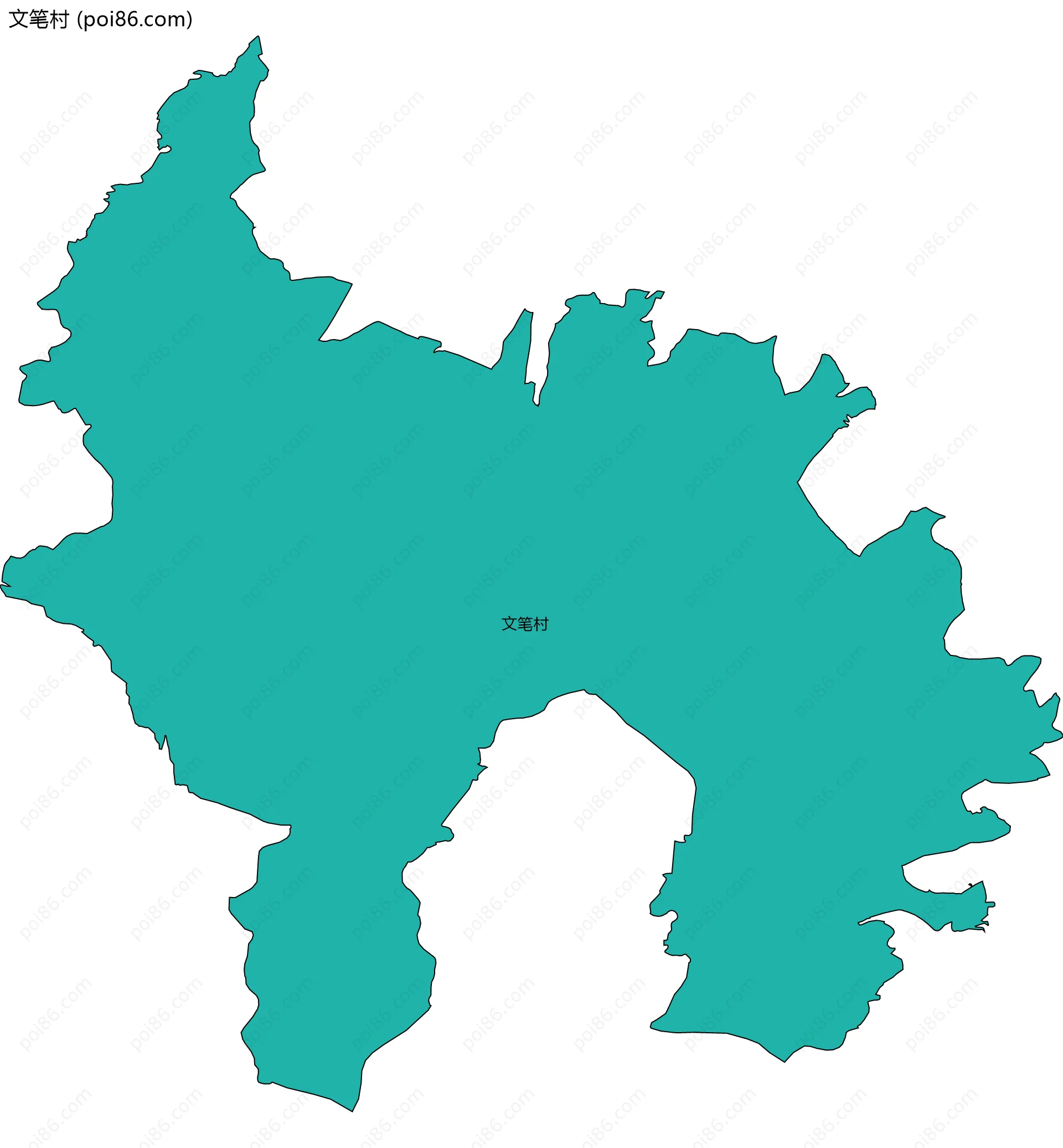 文笔村边界地图