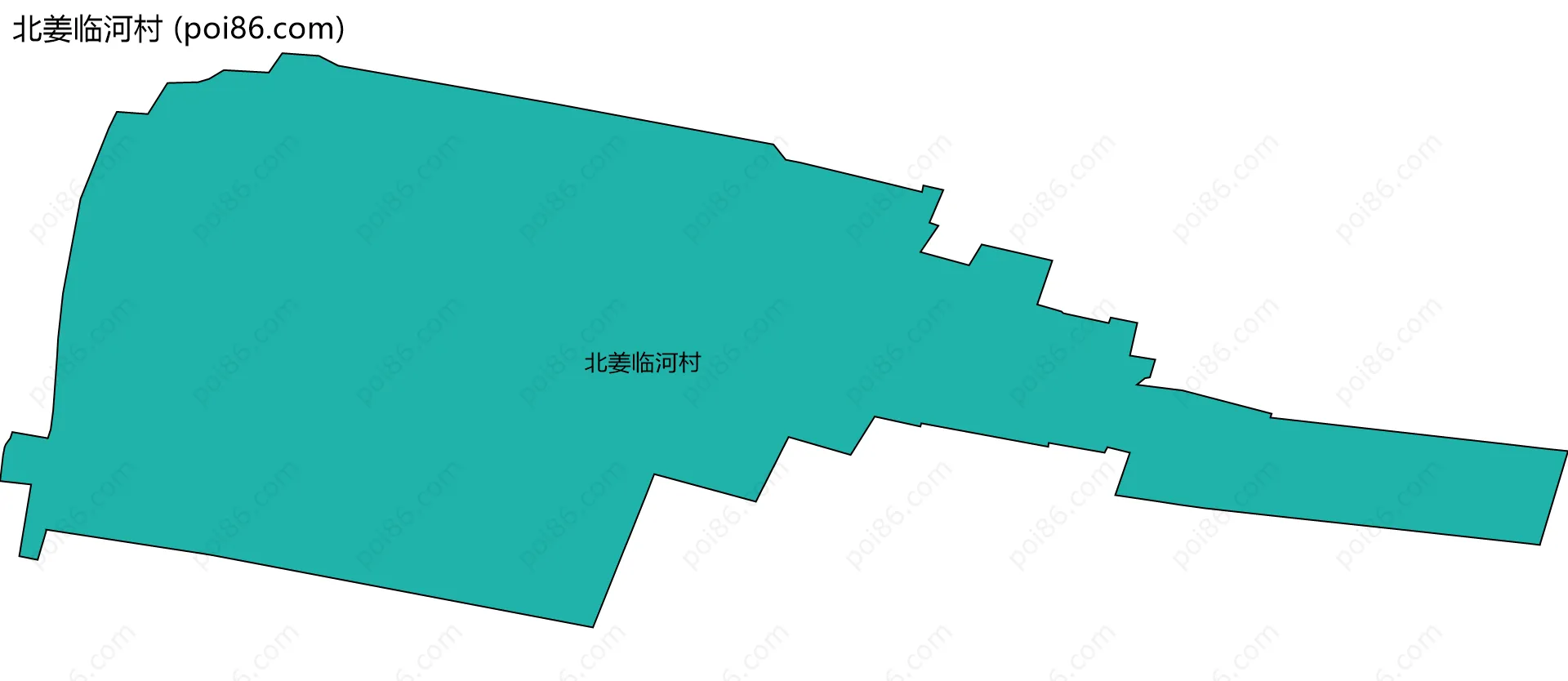 北姜临河村边界地图