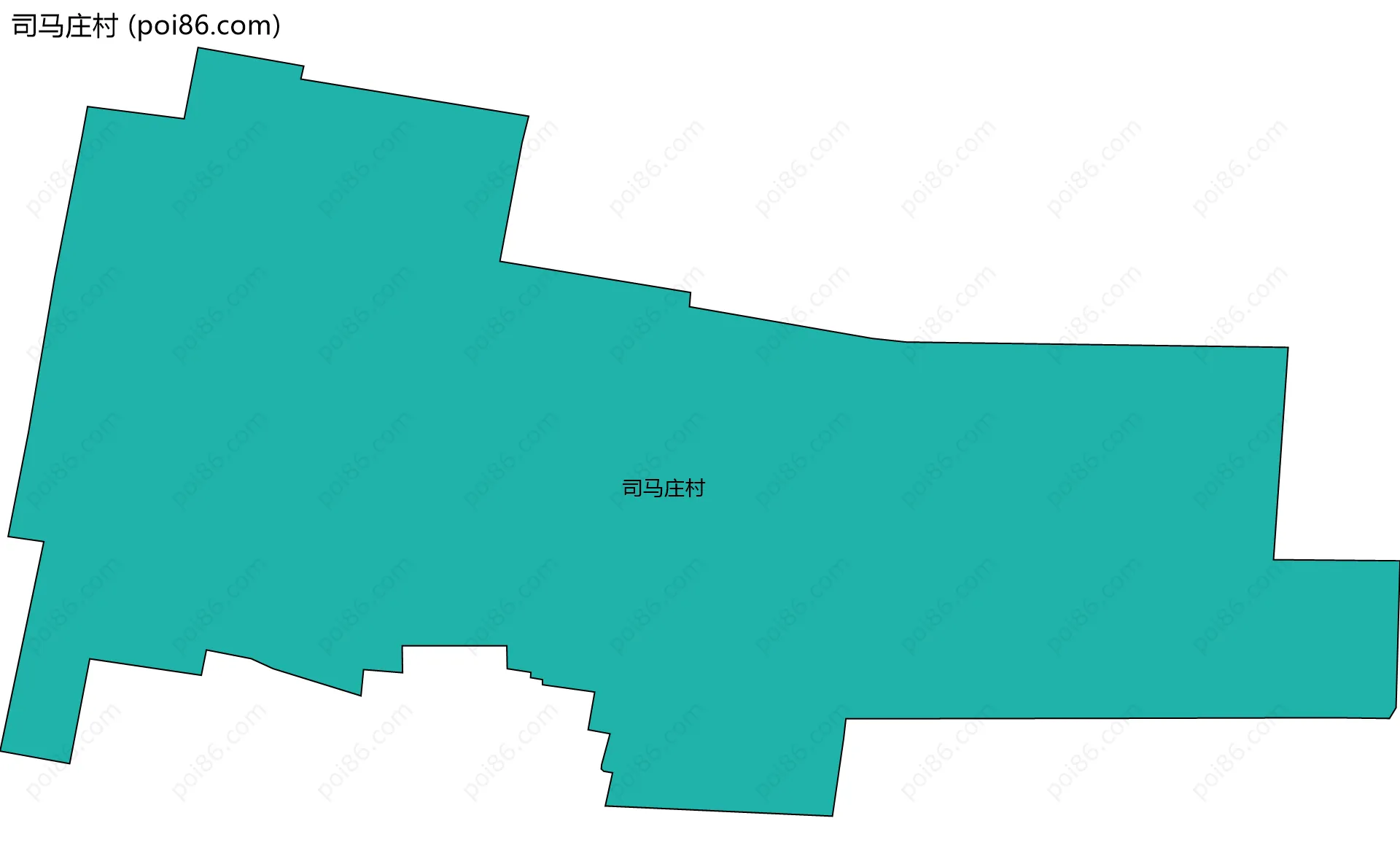 司马庄村边界地图