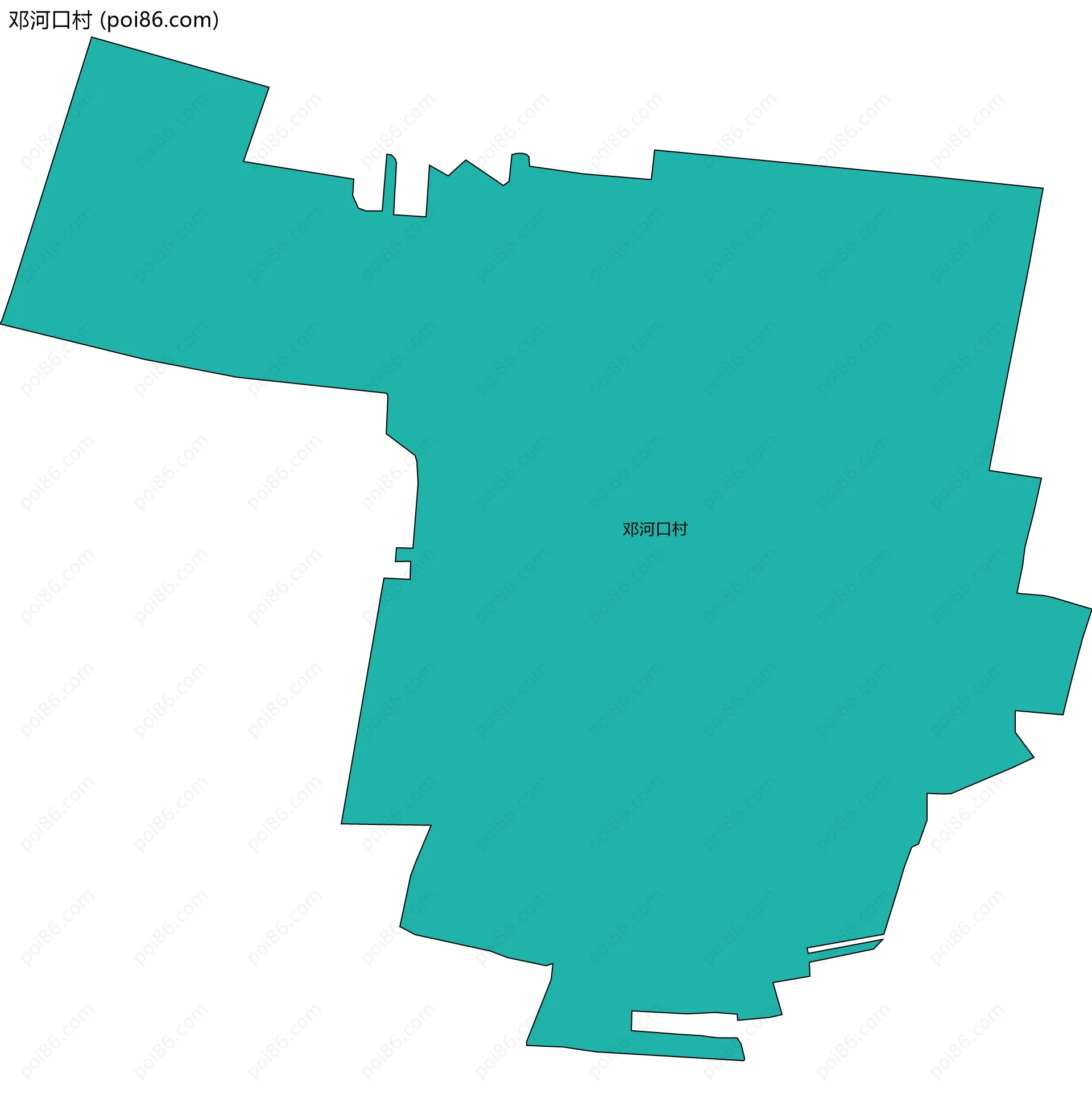 邓河口村边界地图