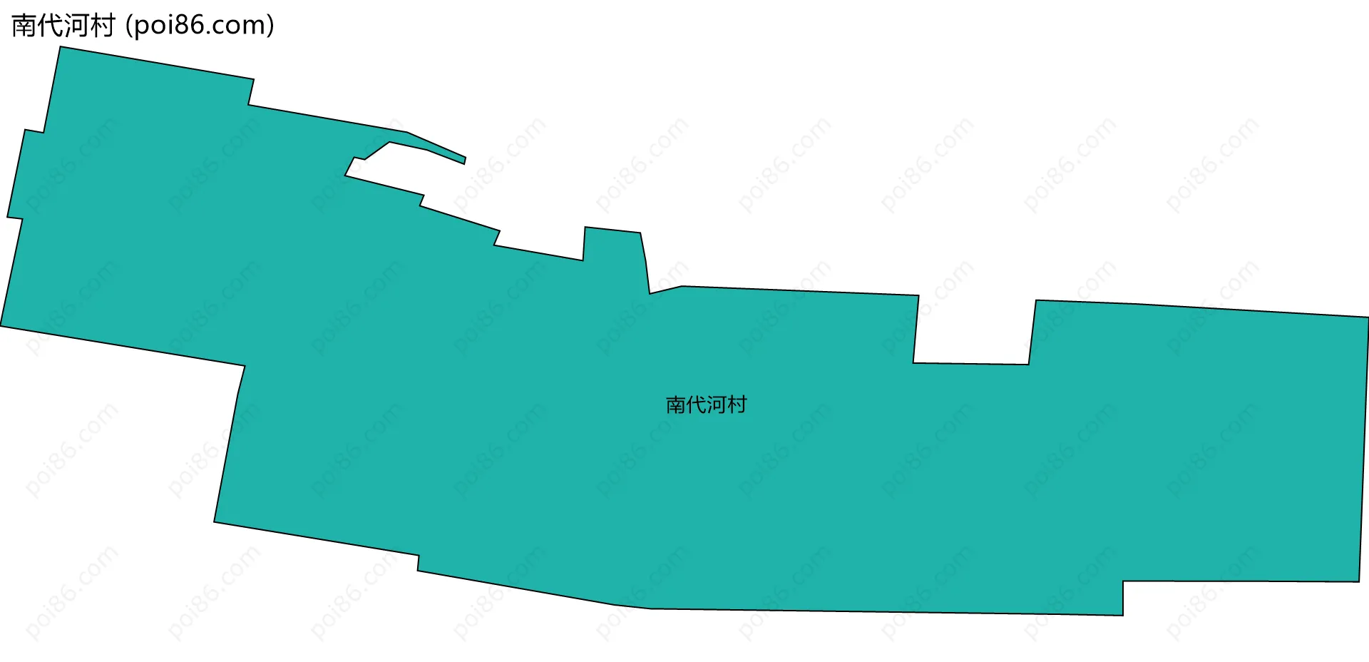 南代河村边界地图