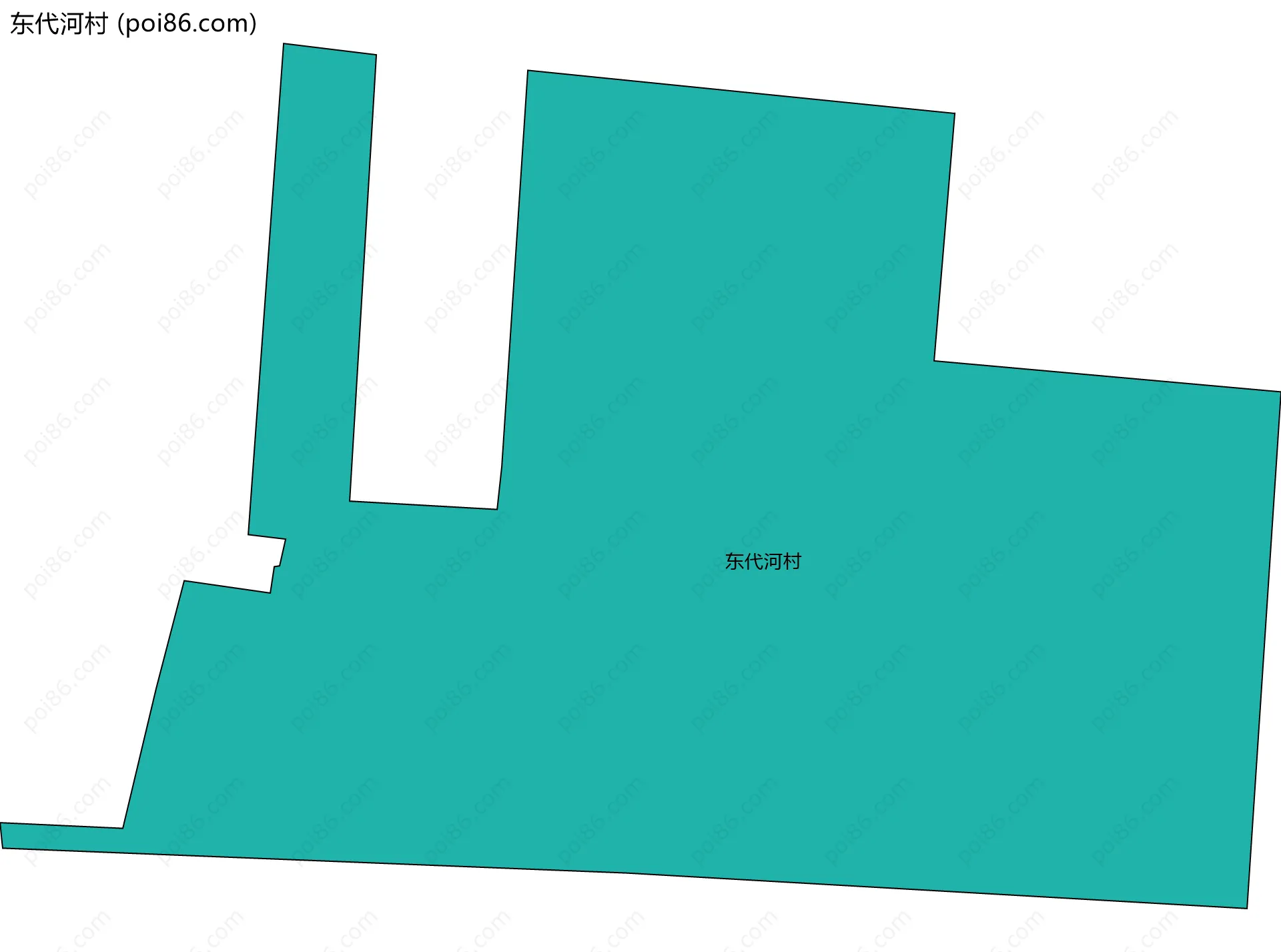 东代河村边界地图