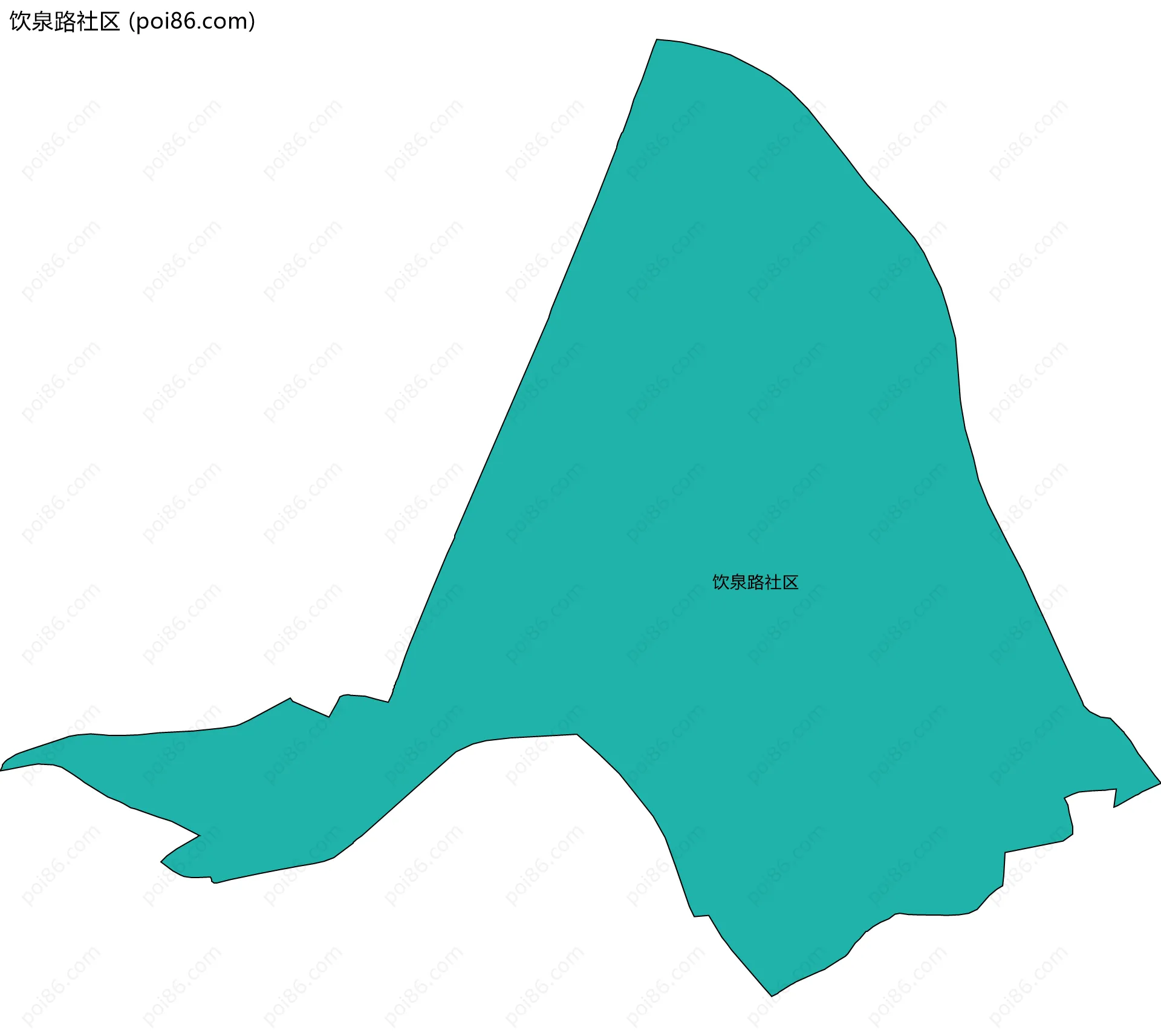 饮泉路社区边界地图