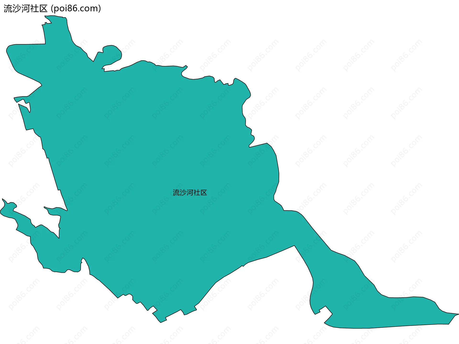 流沙河社区边界地图