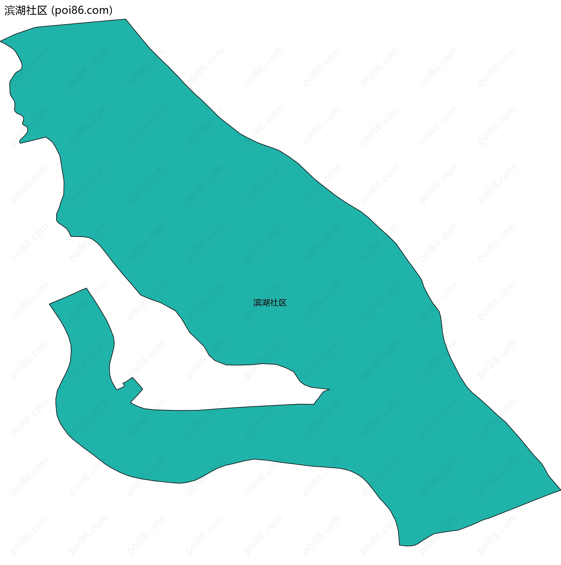 滨湖社区边界地图