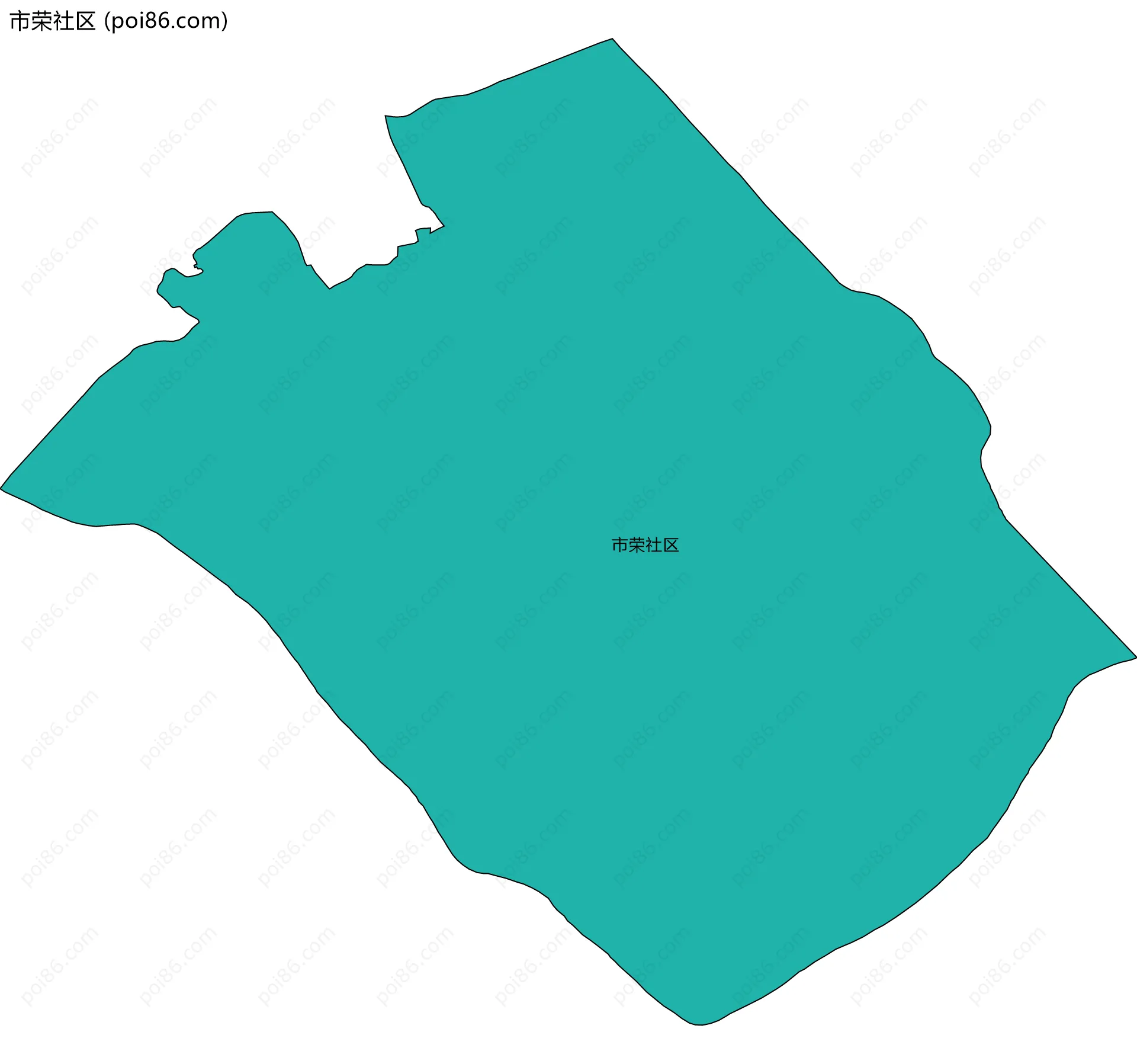 市荣社区边界地图