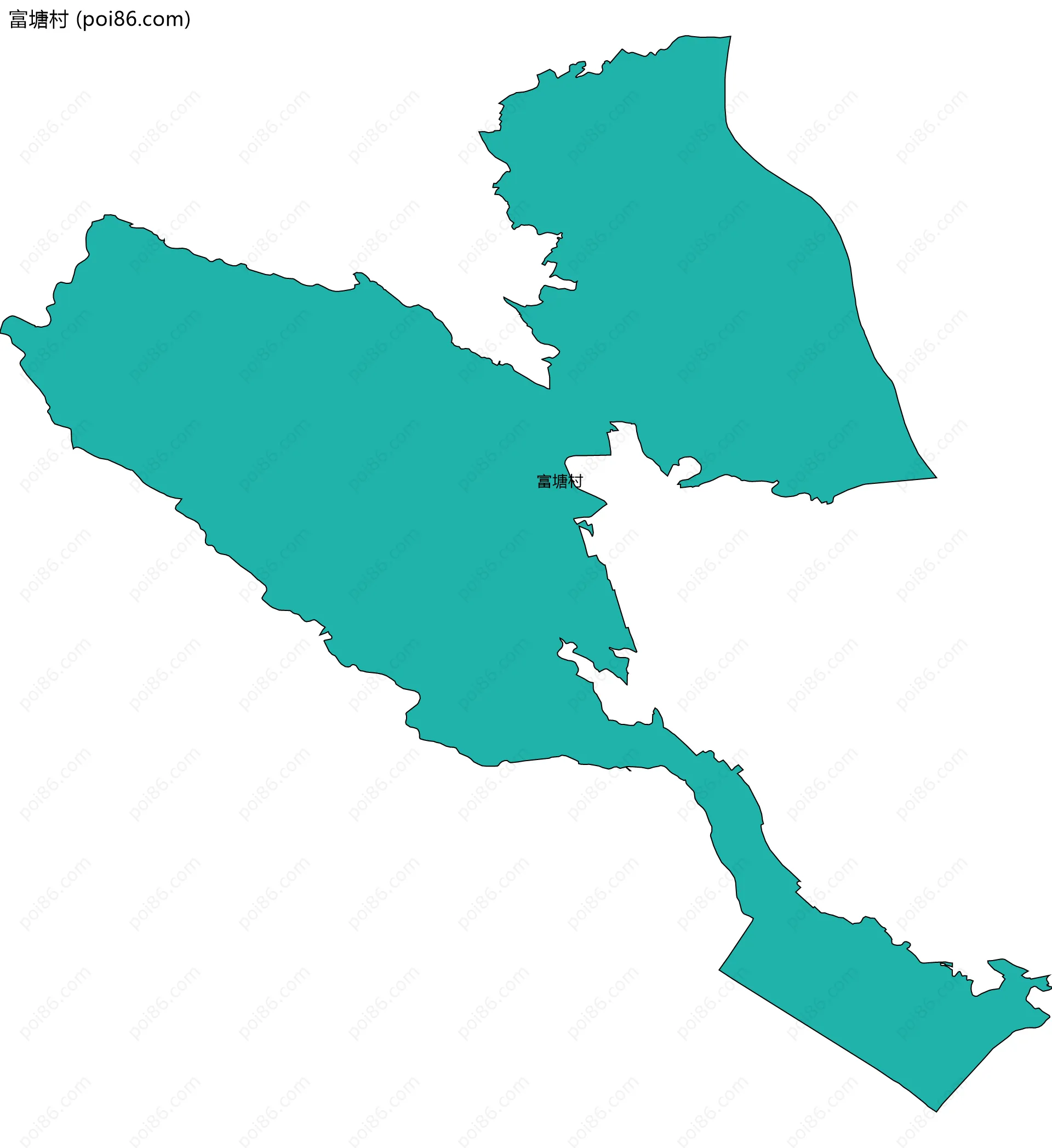 富塘村边界地图